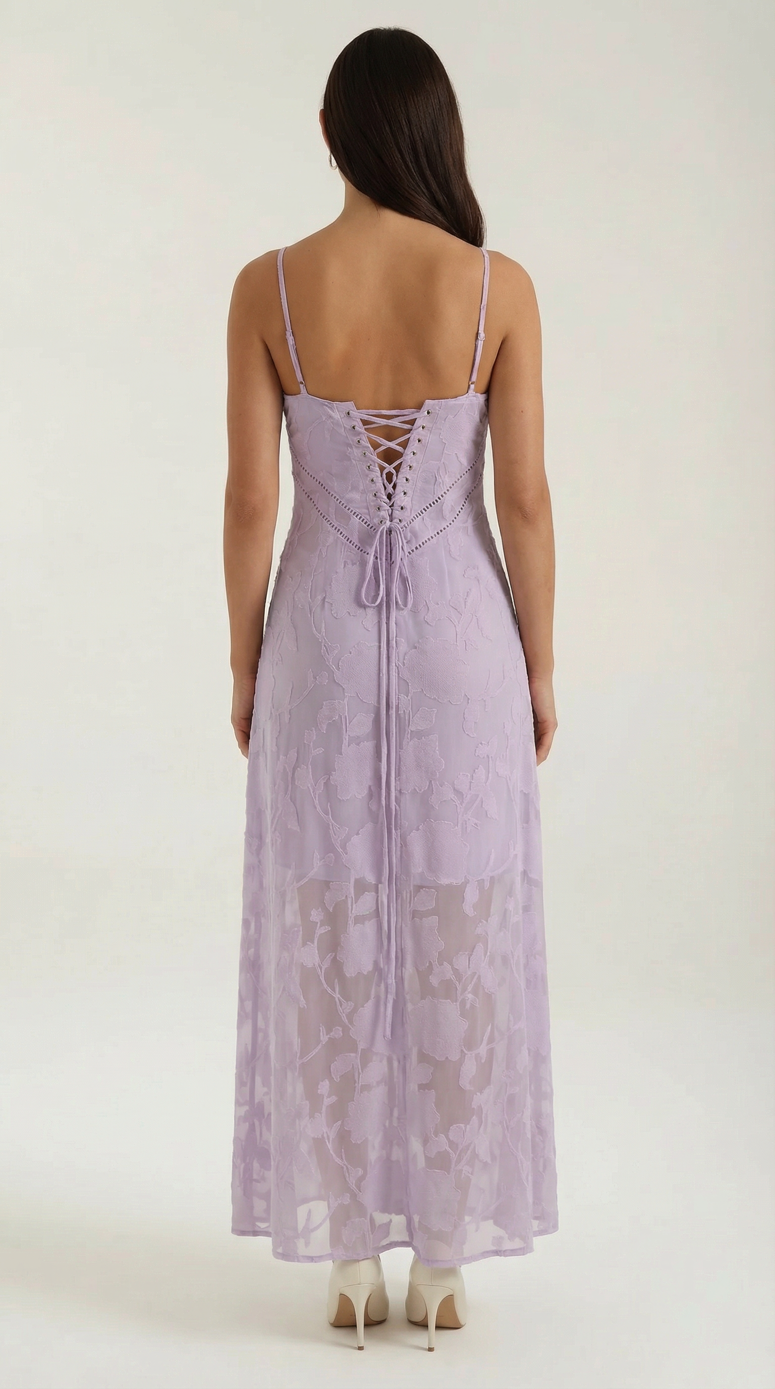 Vestido Largo de Encaje