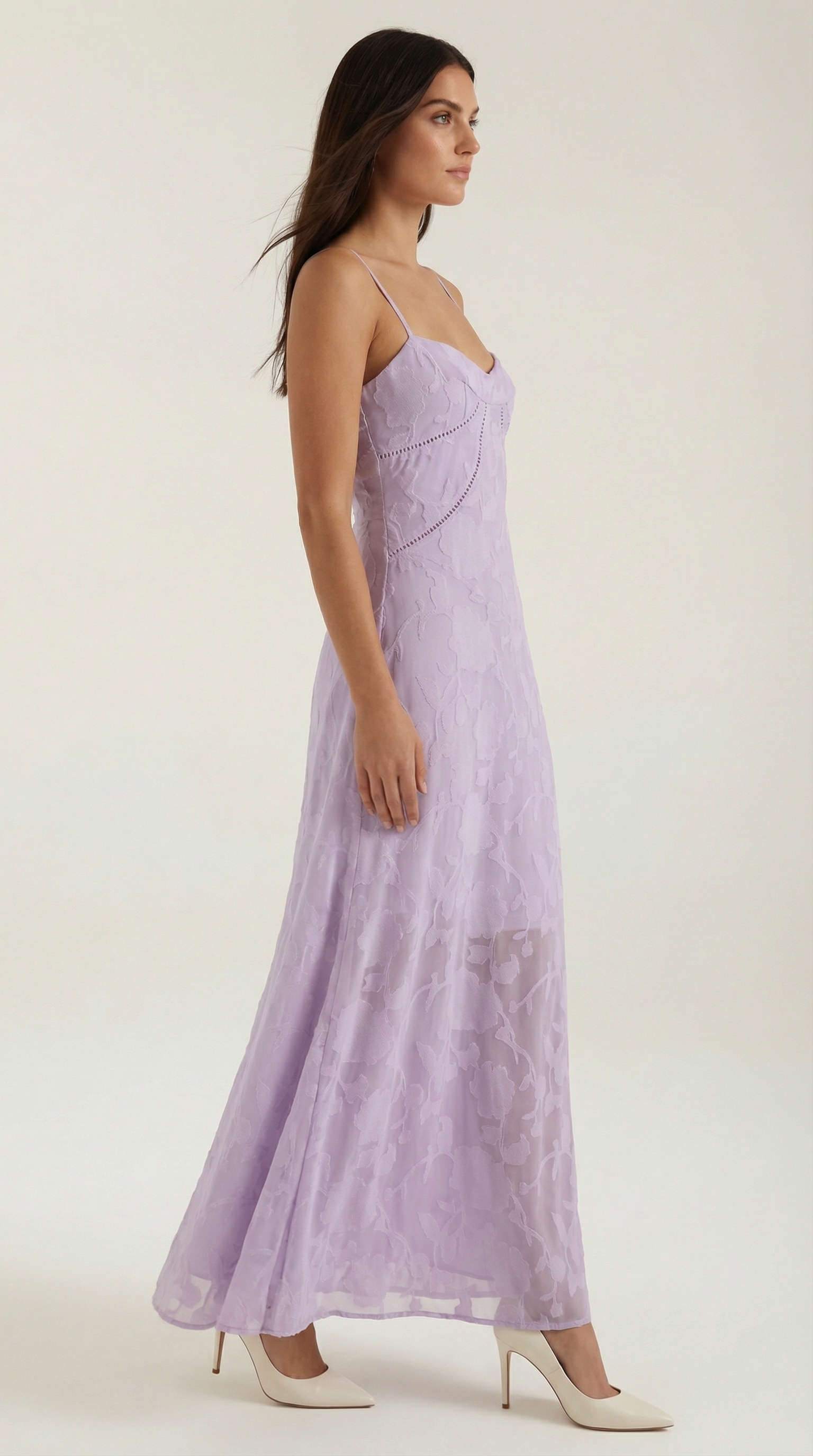 Vestido Largo de Encaje