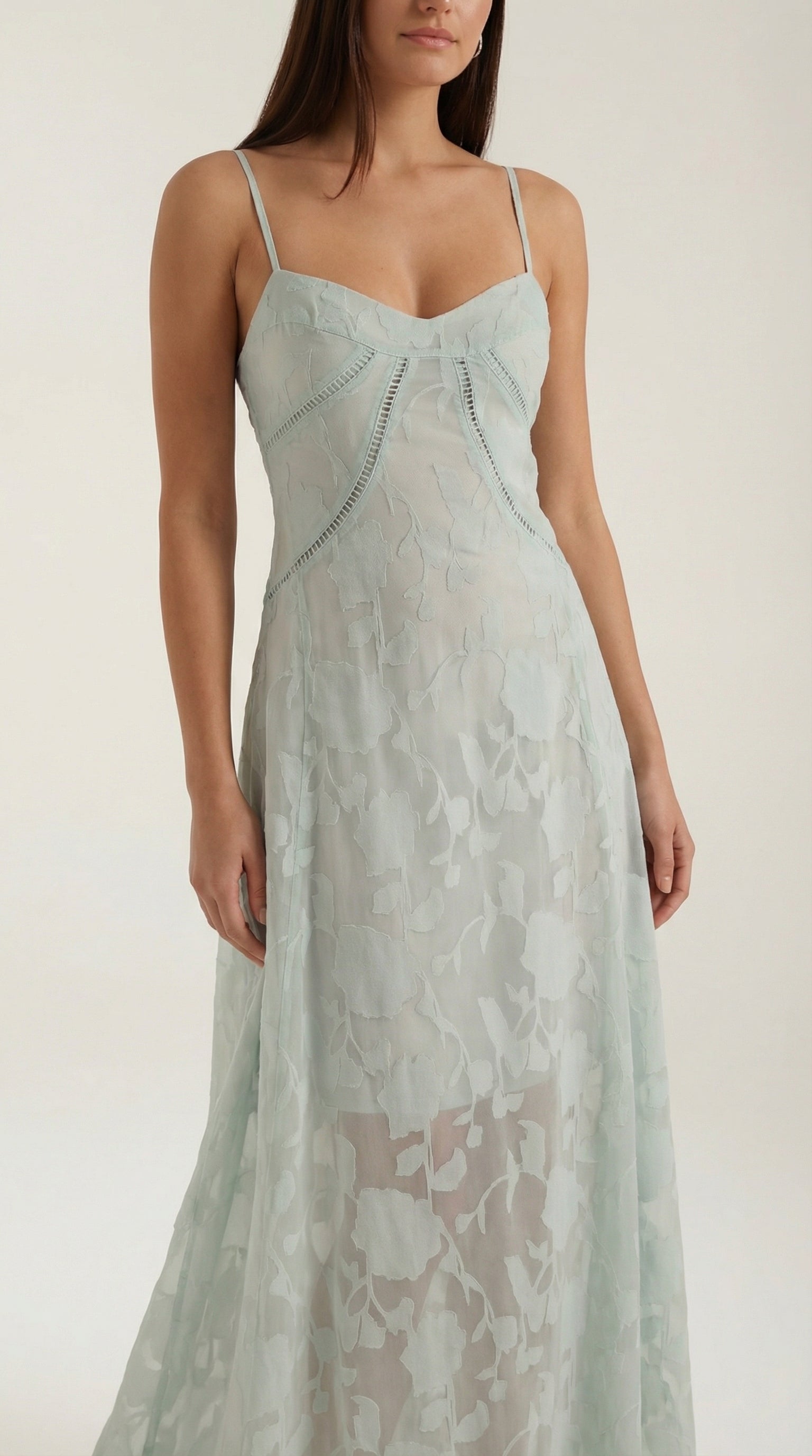 Vestido Largo de Encaje