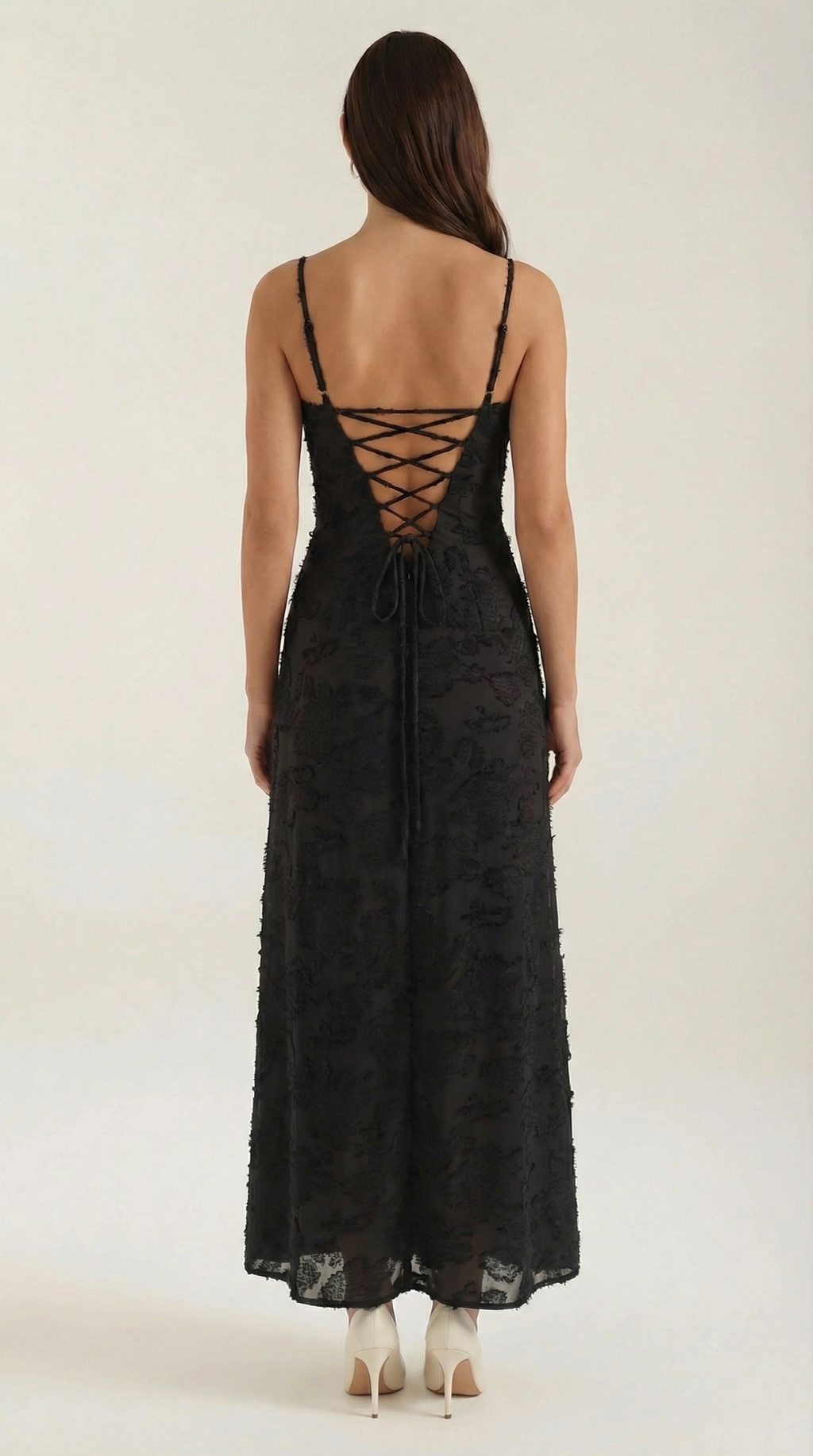 Vestido Largo de Encaje