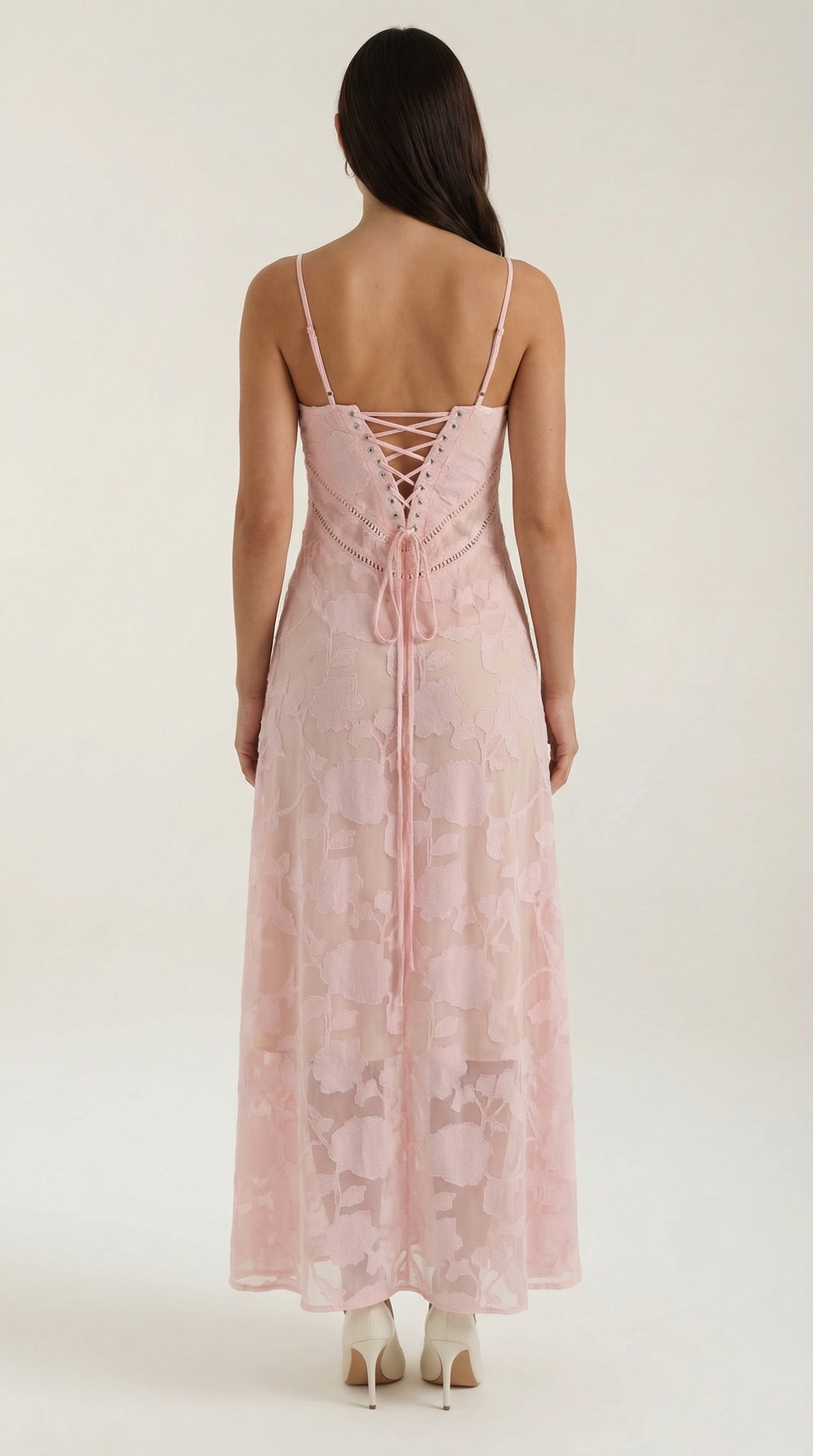 Vestido Largo de Encaje
