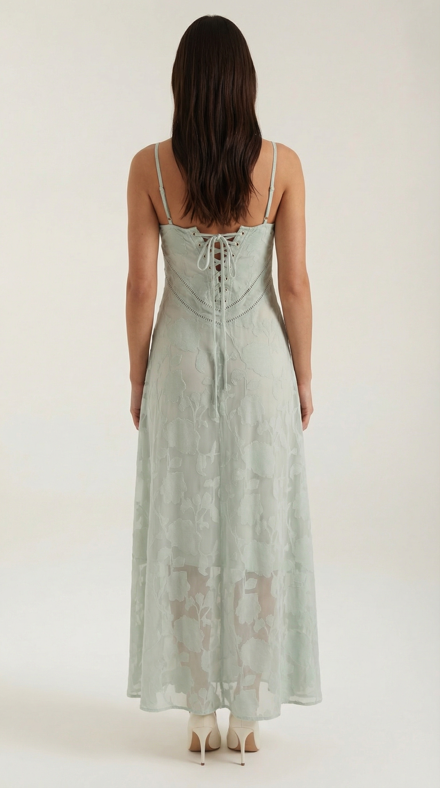 Vestido Largo de Encaje