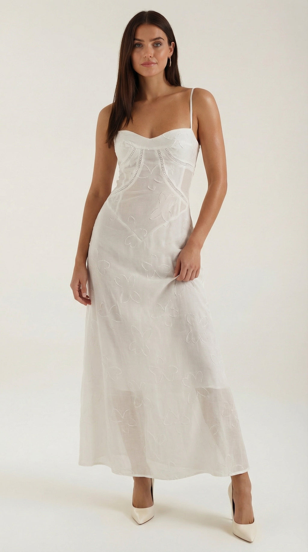 Vestido Largo de Encaje