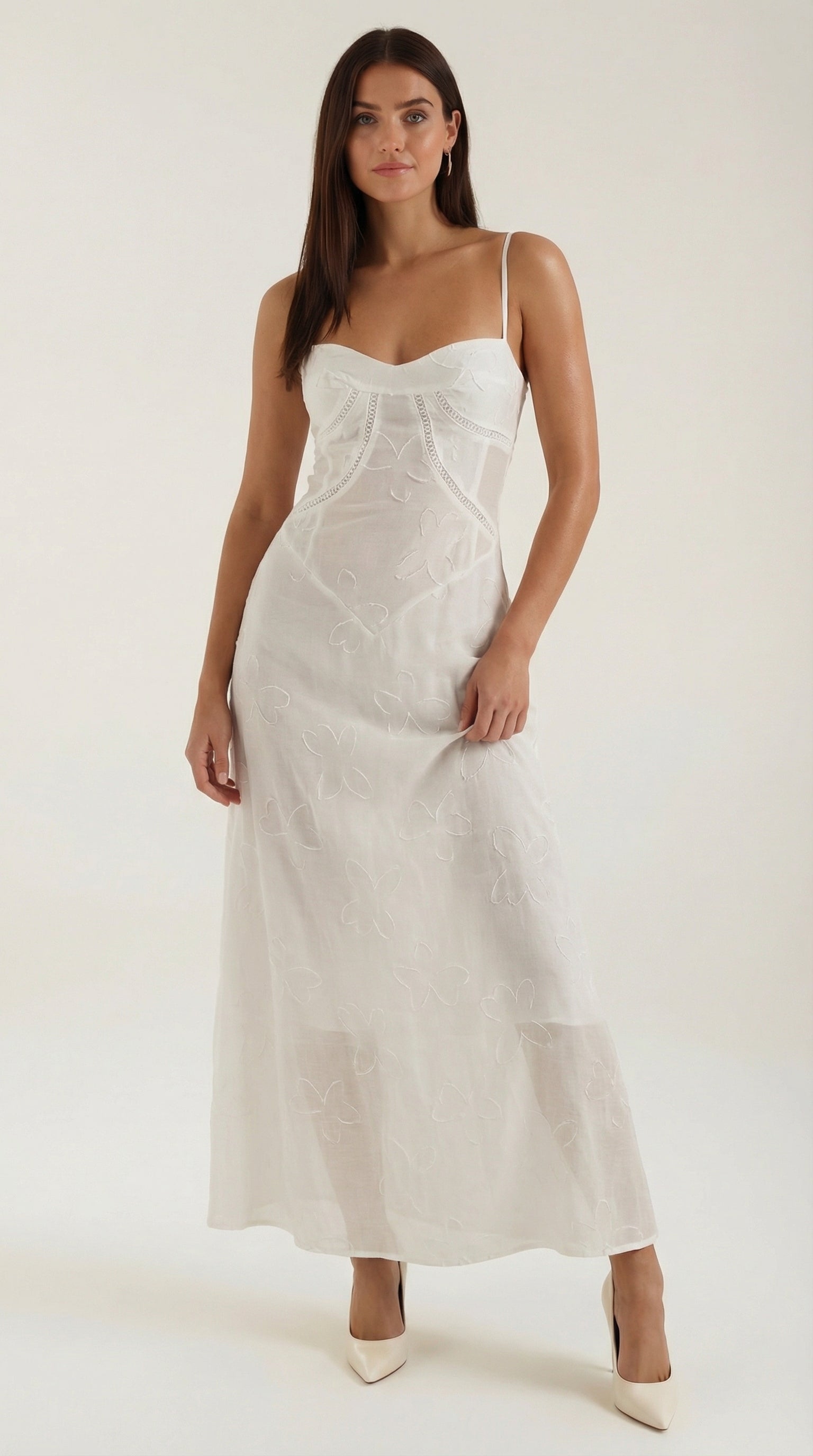 Vestido Largo de Encaje