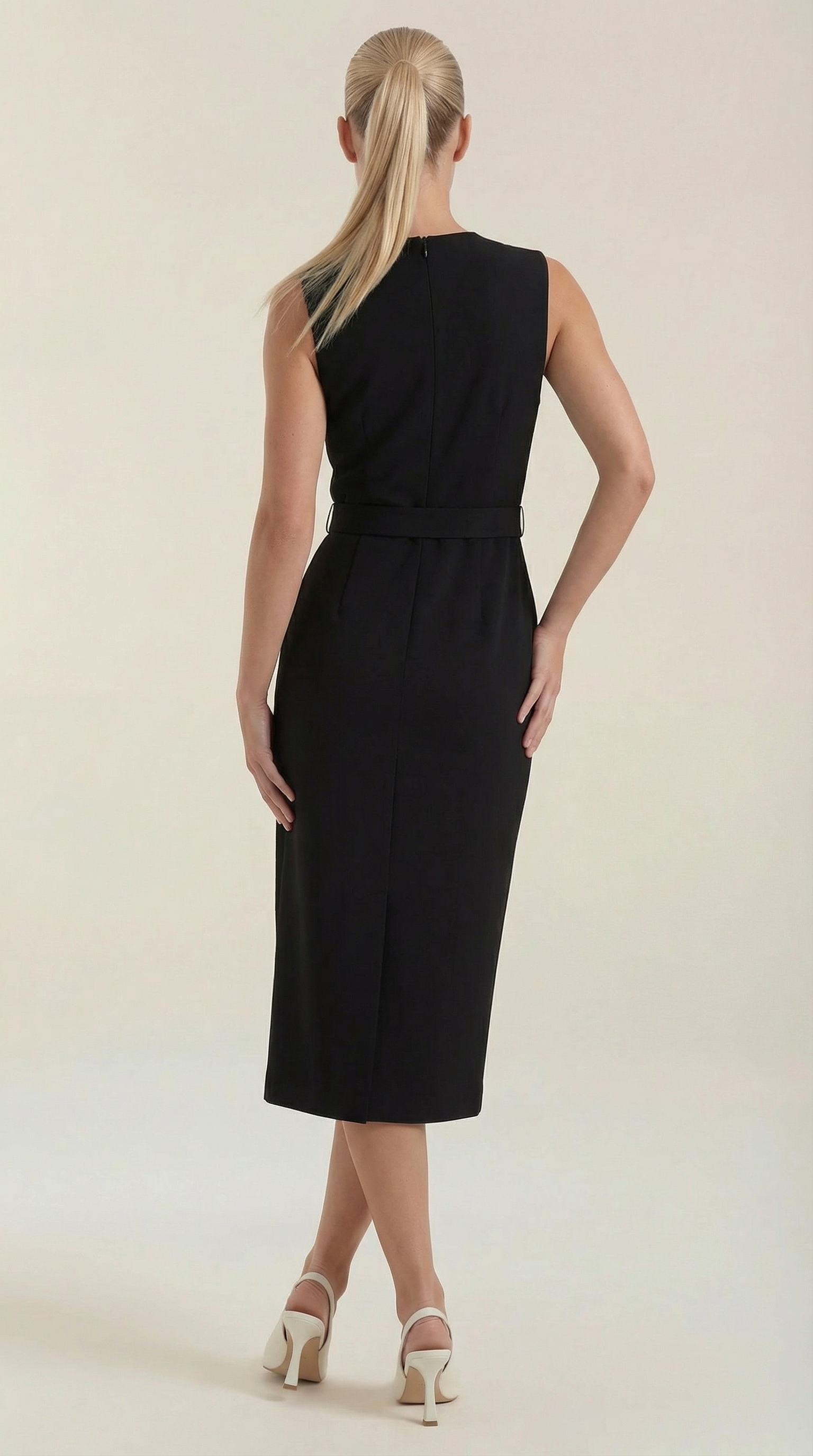Vestido Midi Arlene con Detalles de Botones