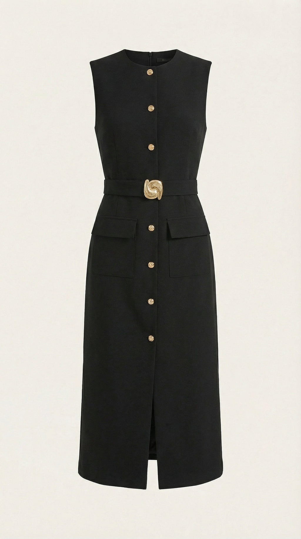 Vestido Midi Arlene con Detalles de Botones