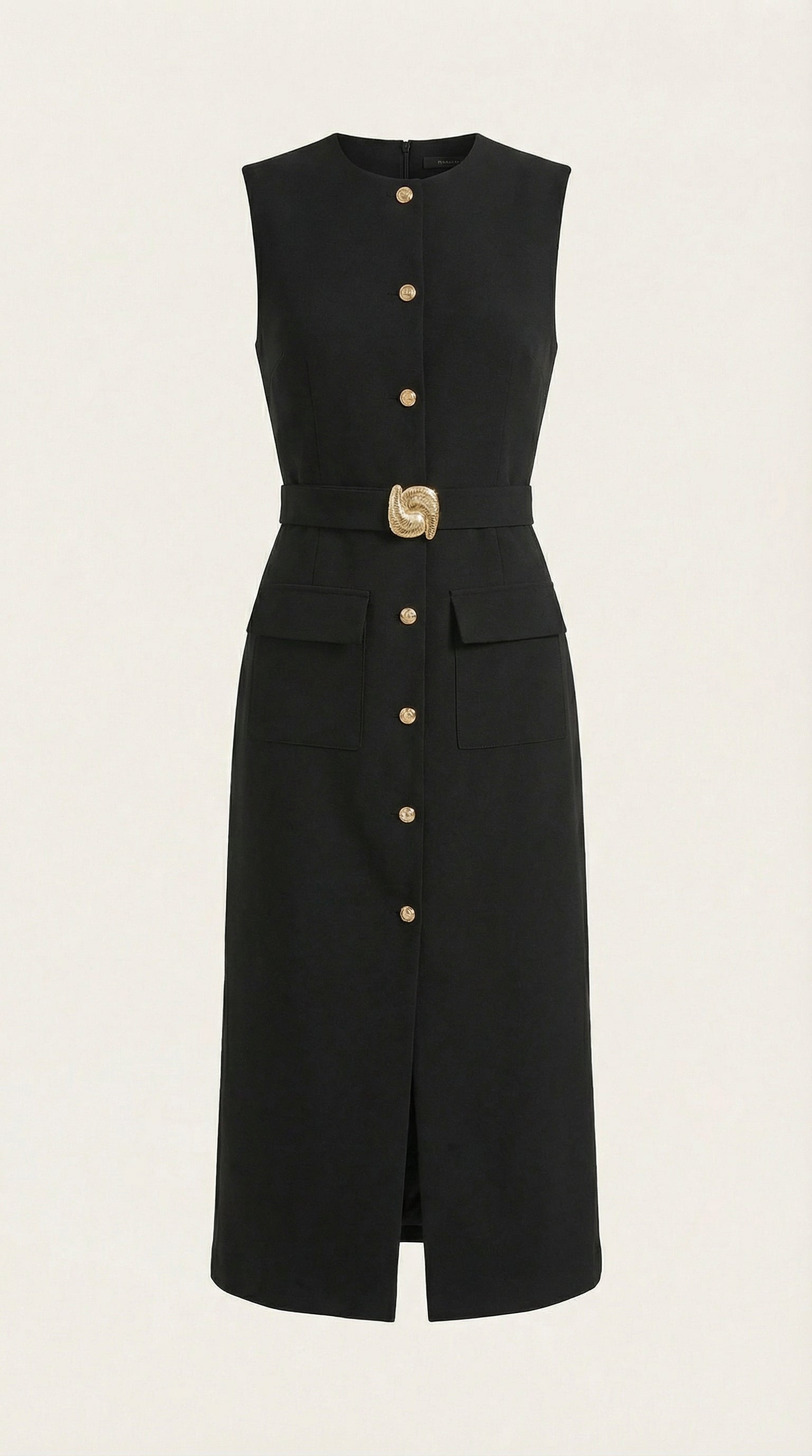Vestido Midi Arlene con Detalles de Botones