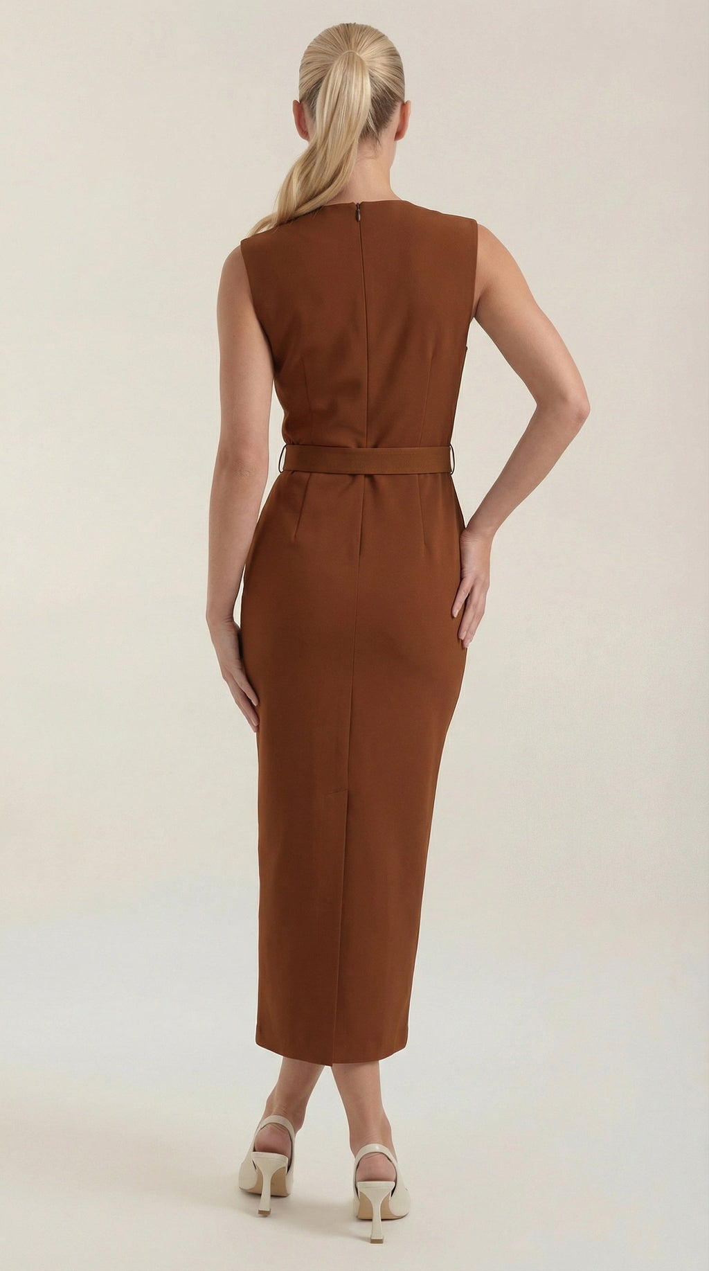 Vestido Midi Arlene con Detalles de Botones