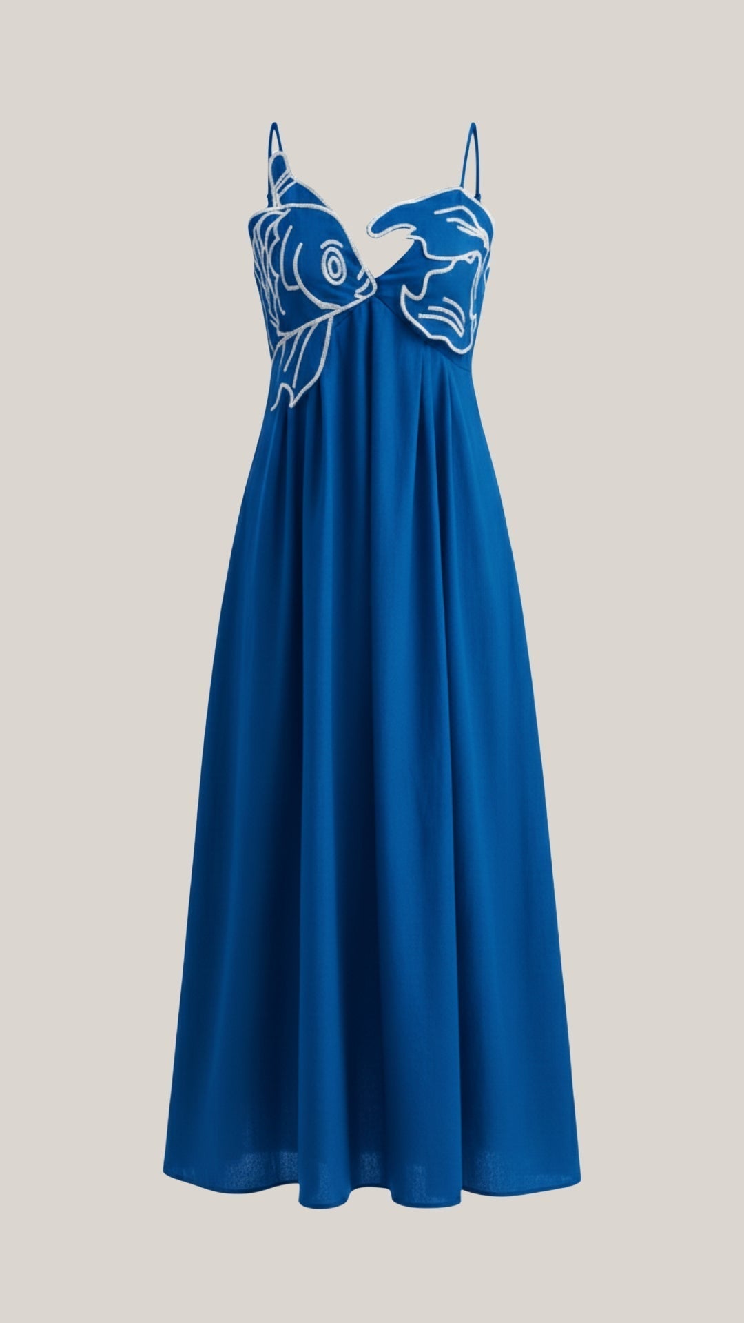 Vestido largo bordado Deborah