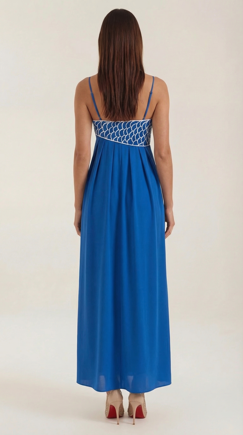 Vestido largo bordado Deborah