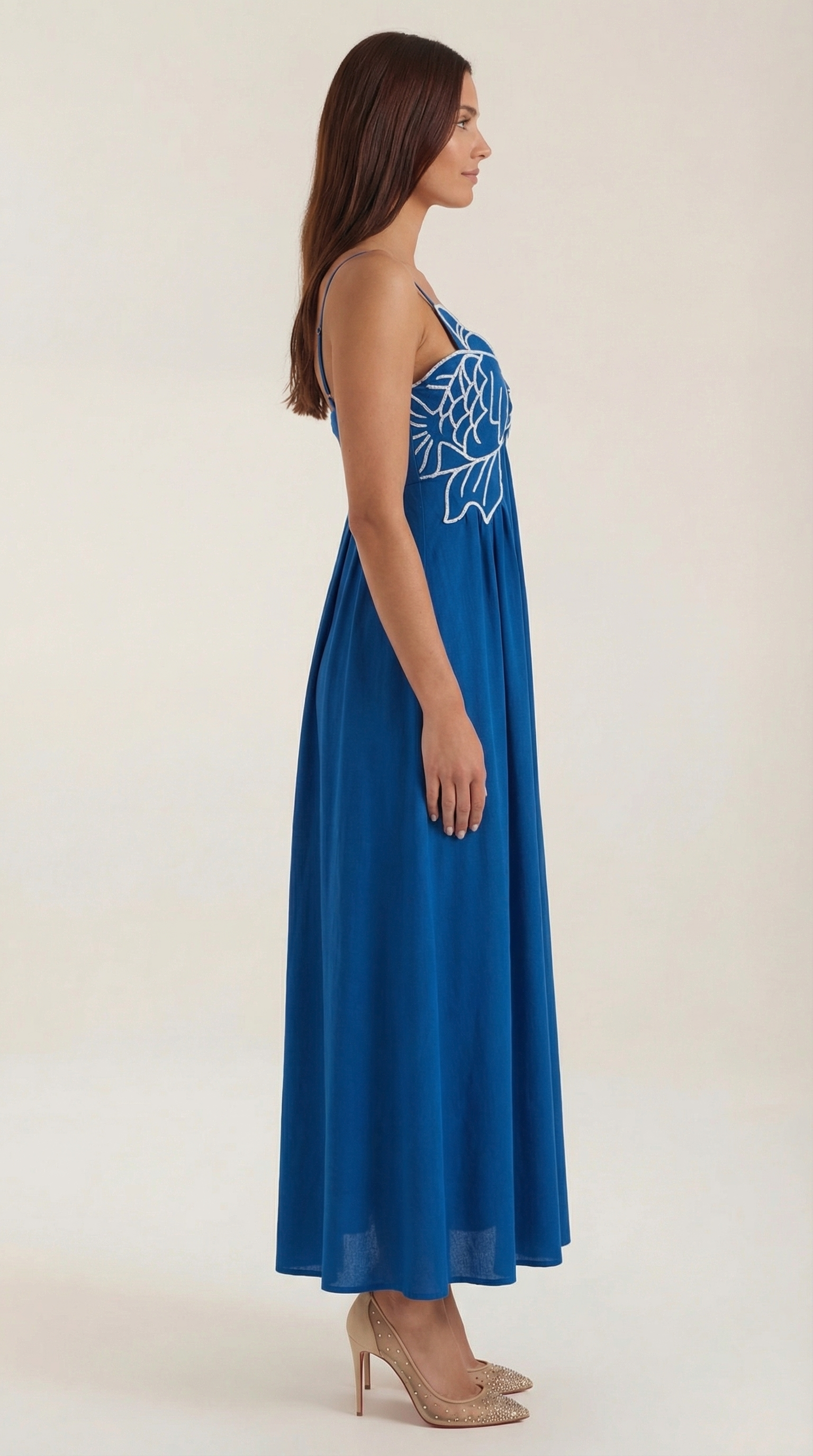 Vestido largo bordado Deborah