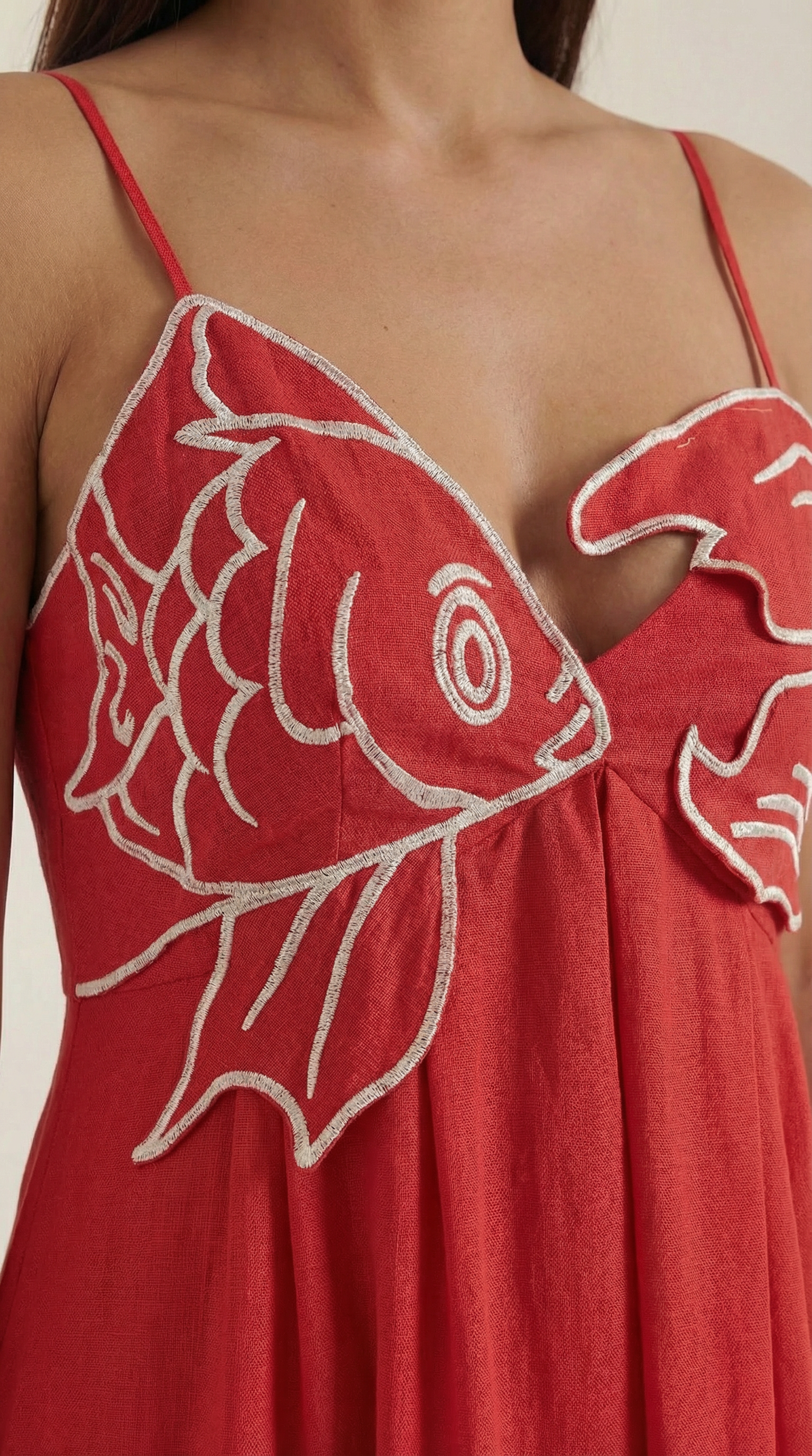 Vestido largo bordado Deborah