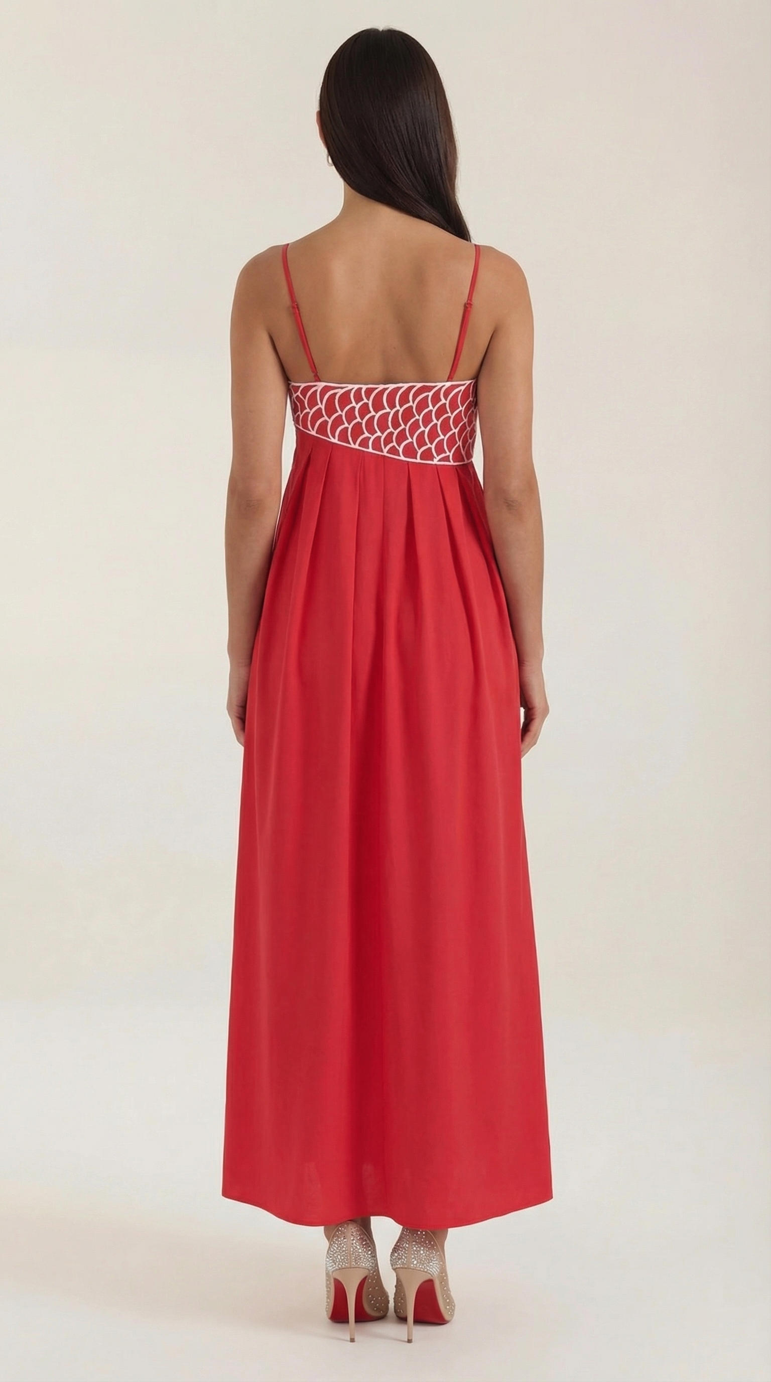 Vestido largo bordado Deborah