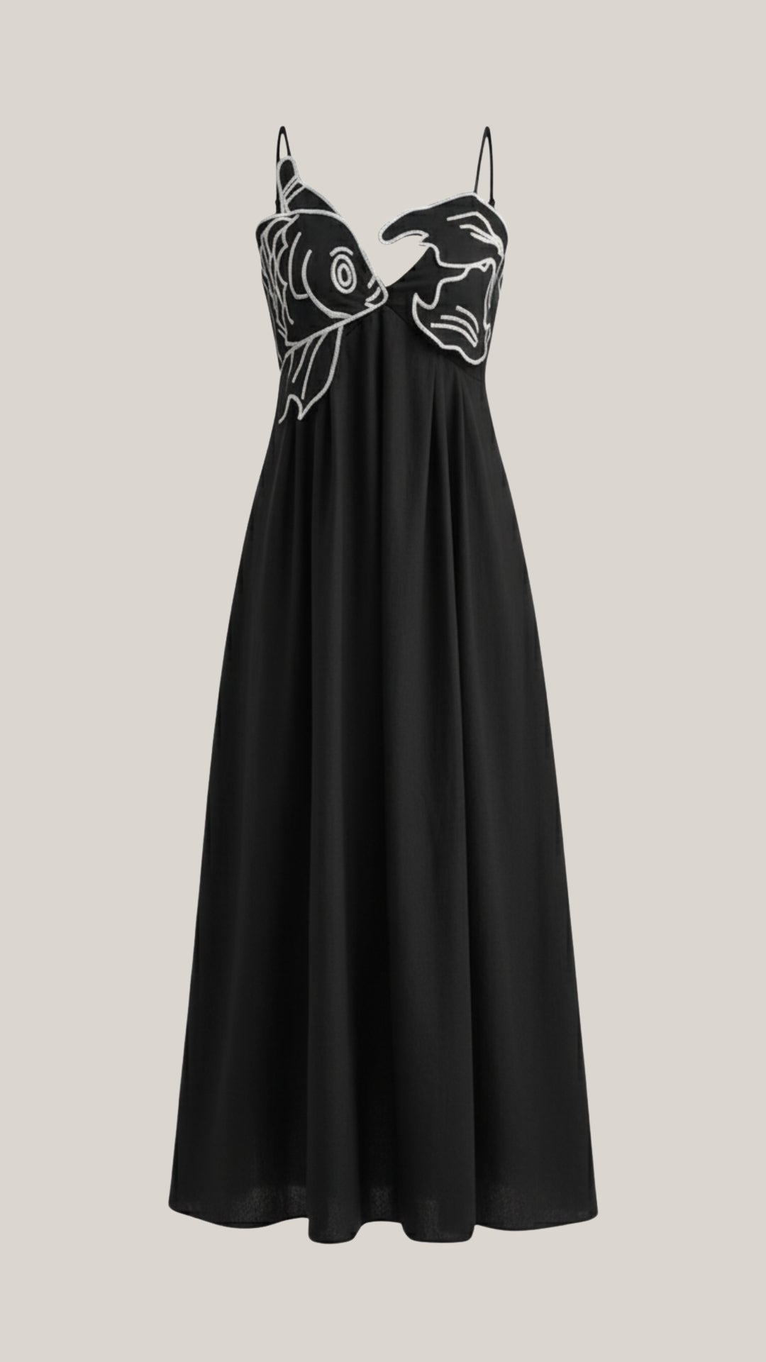Vestido largo bordado Deborah