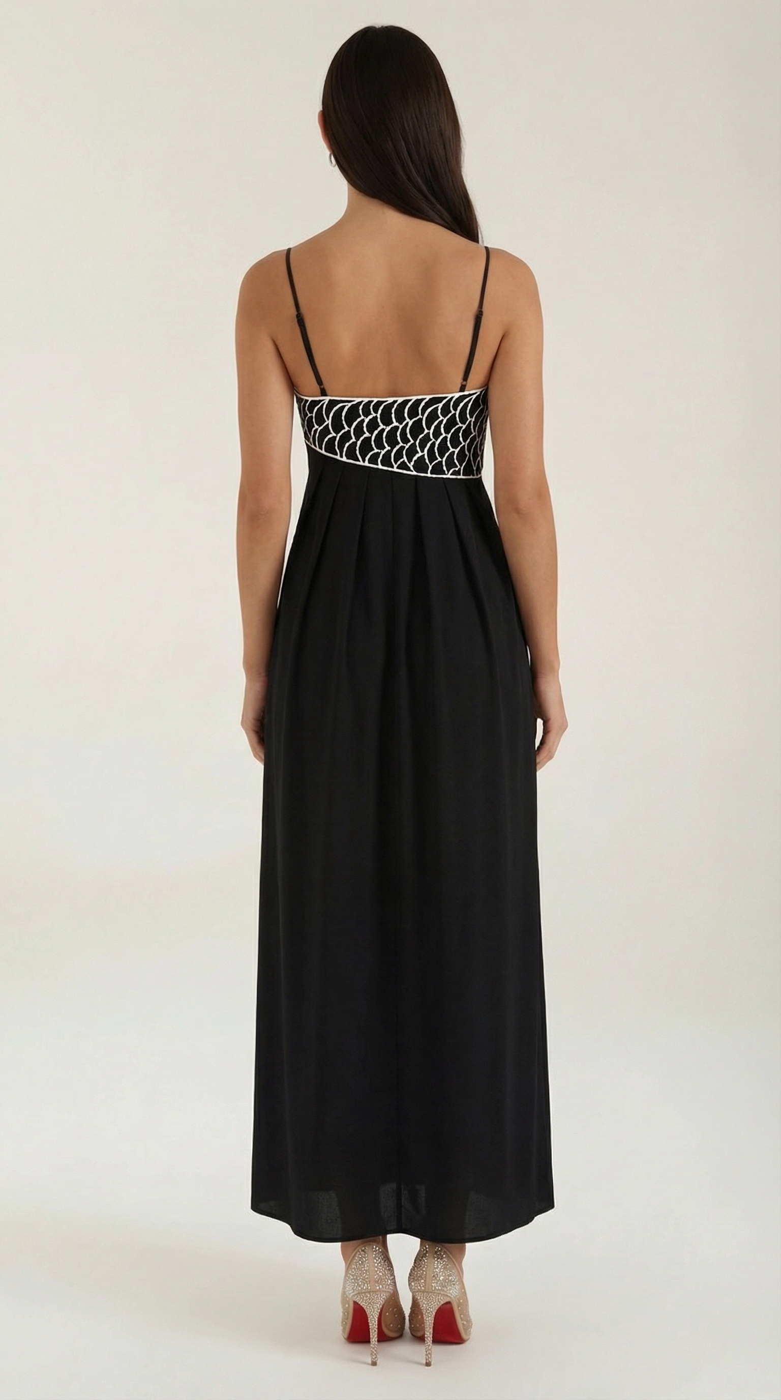 Vestido largo bordado Deborah