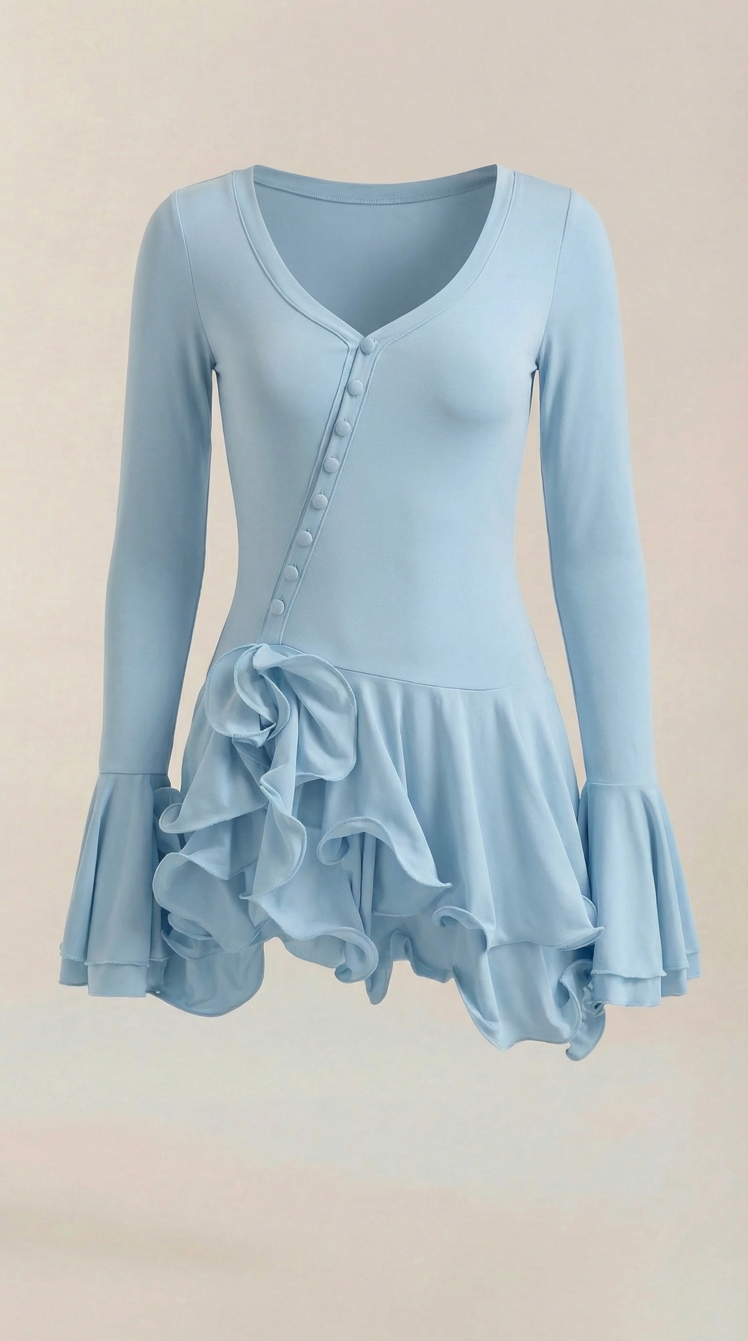 Vestido Corto Estelle con Volantes