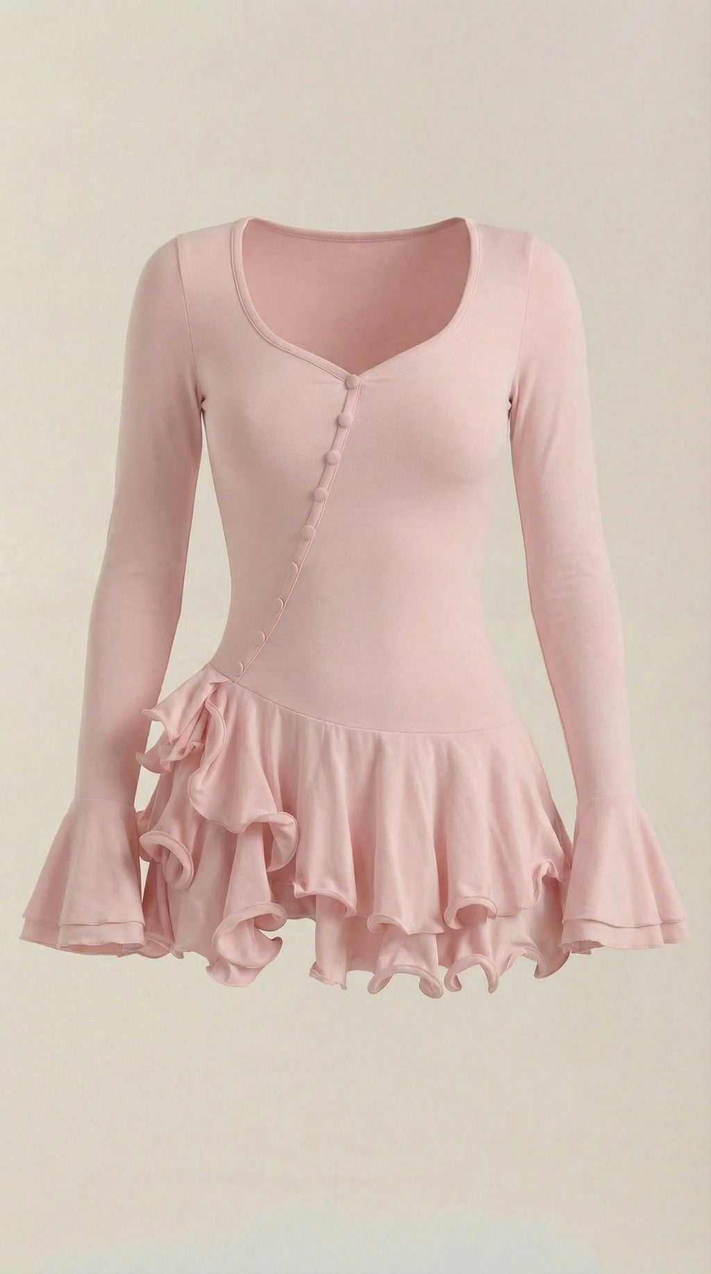 Vestido Corto Estelle con Volantes