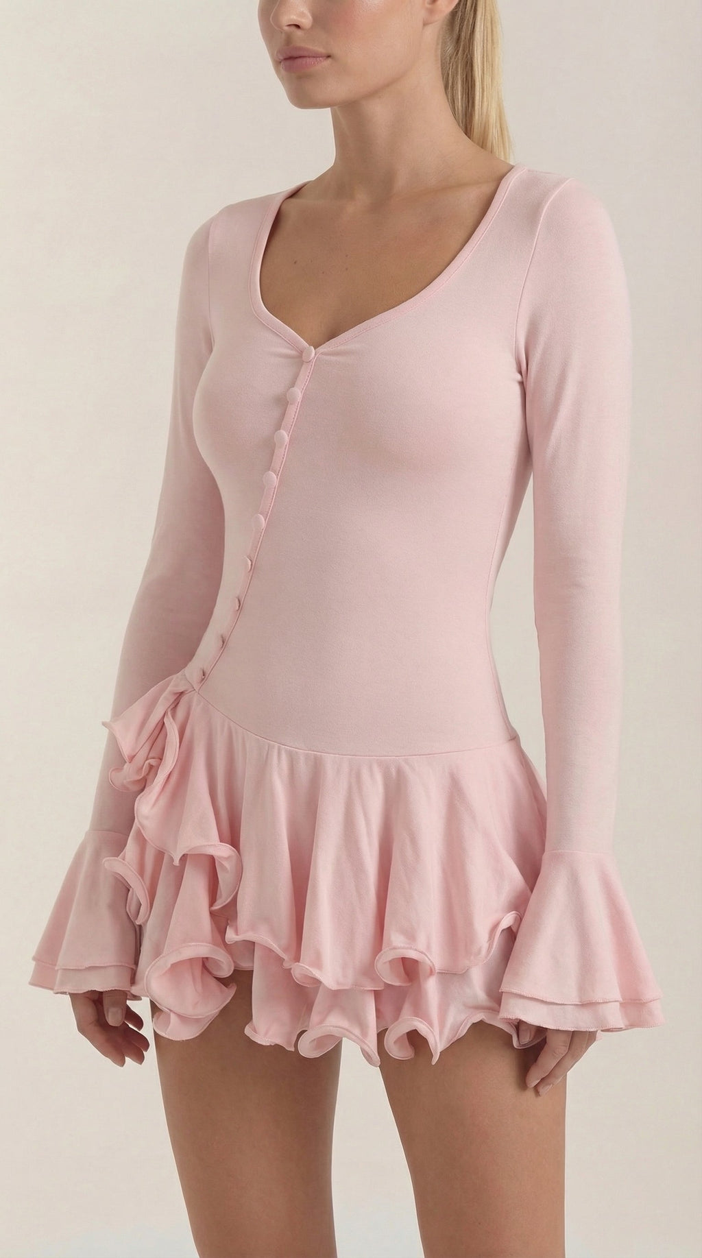 Vestido Corto Estelle con Volantes