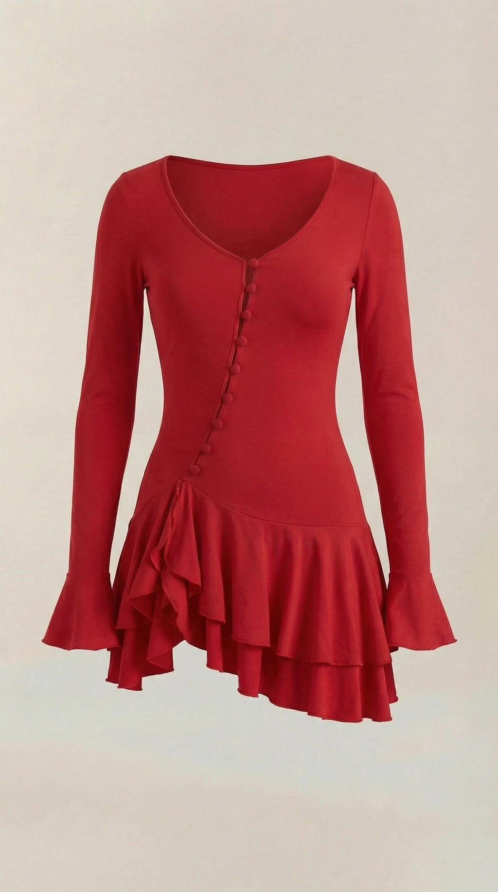 Vestido Corto Estelle con Volantes