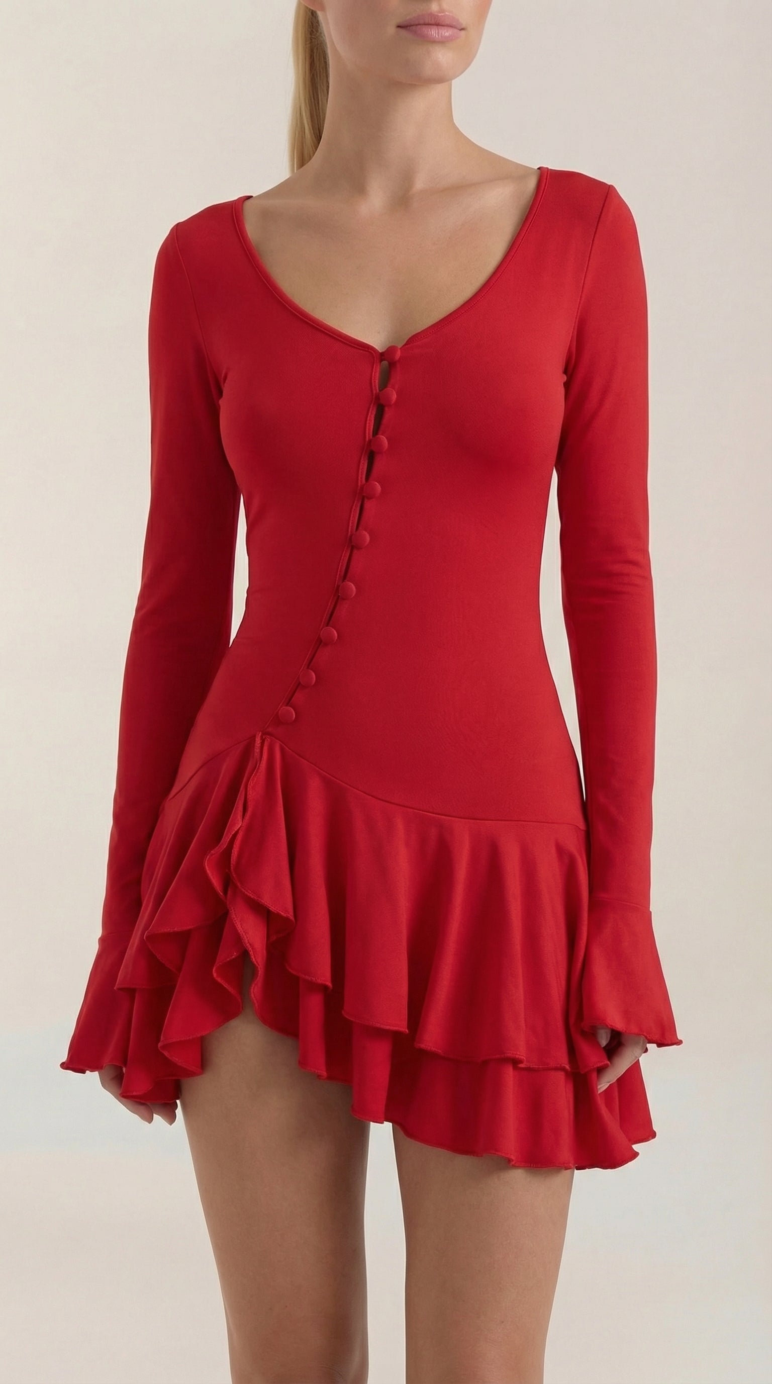 Vestido Corto Estelle con Volantes