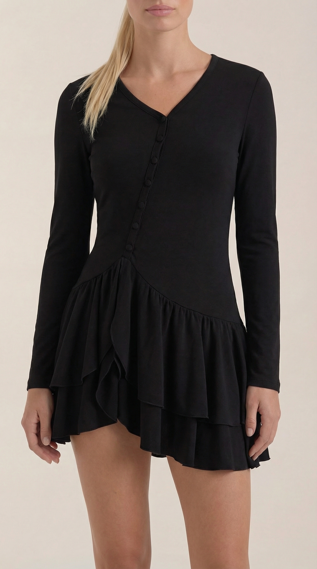 Vestido Corto Estelle con Volantes