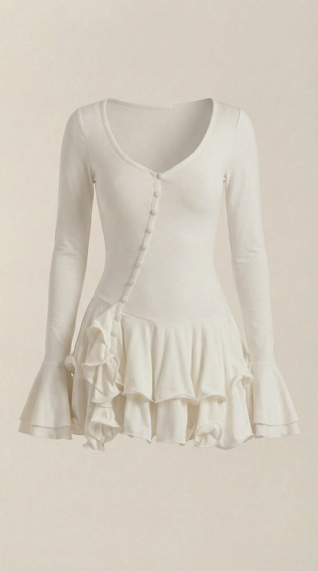 Vestido Corto Estelle con Volantes