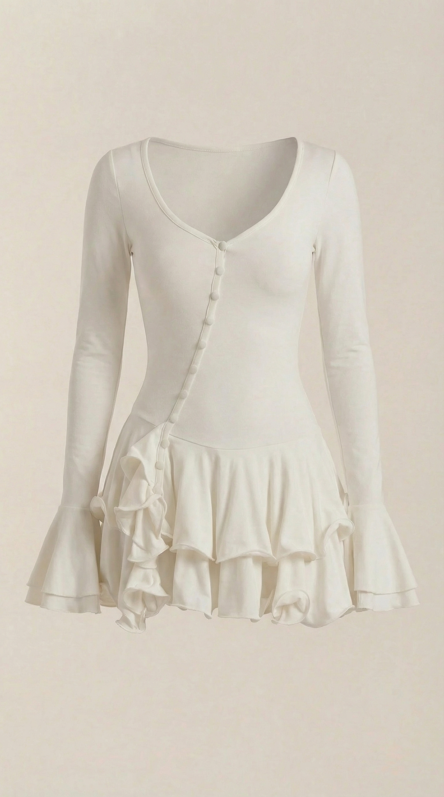 Vestido Corto Estelle con Volantes