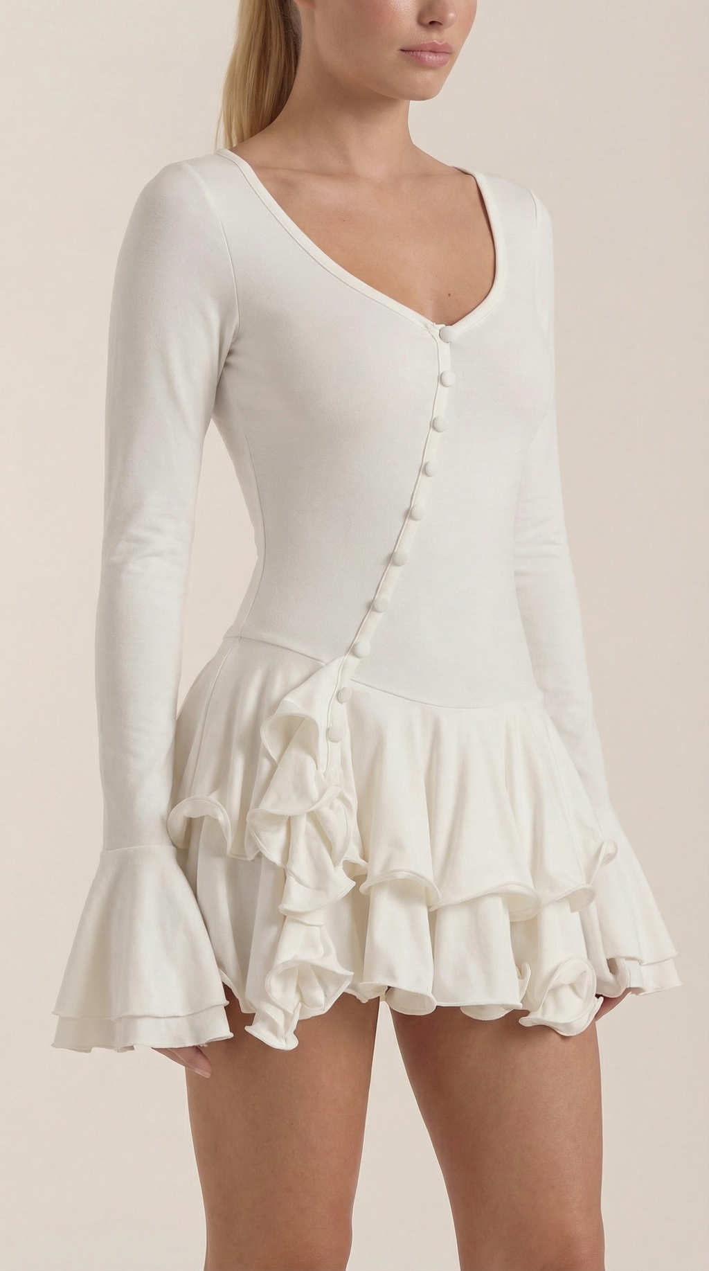 Vestido Corto Estelle con Volantes