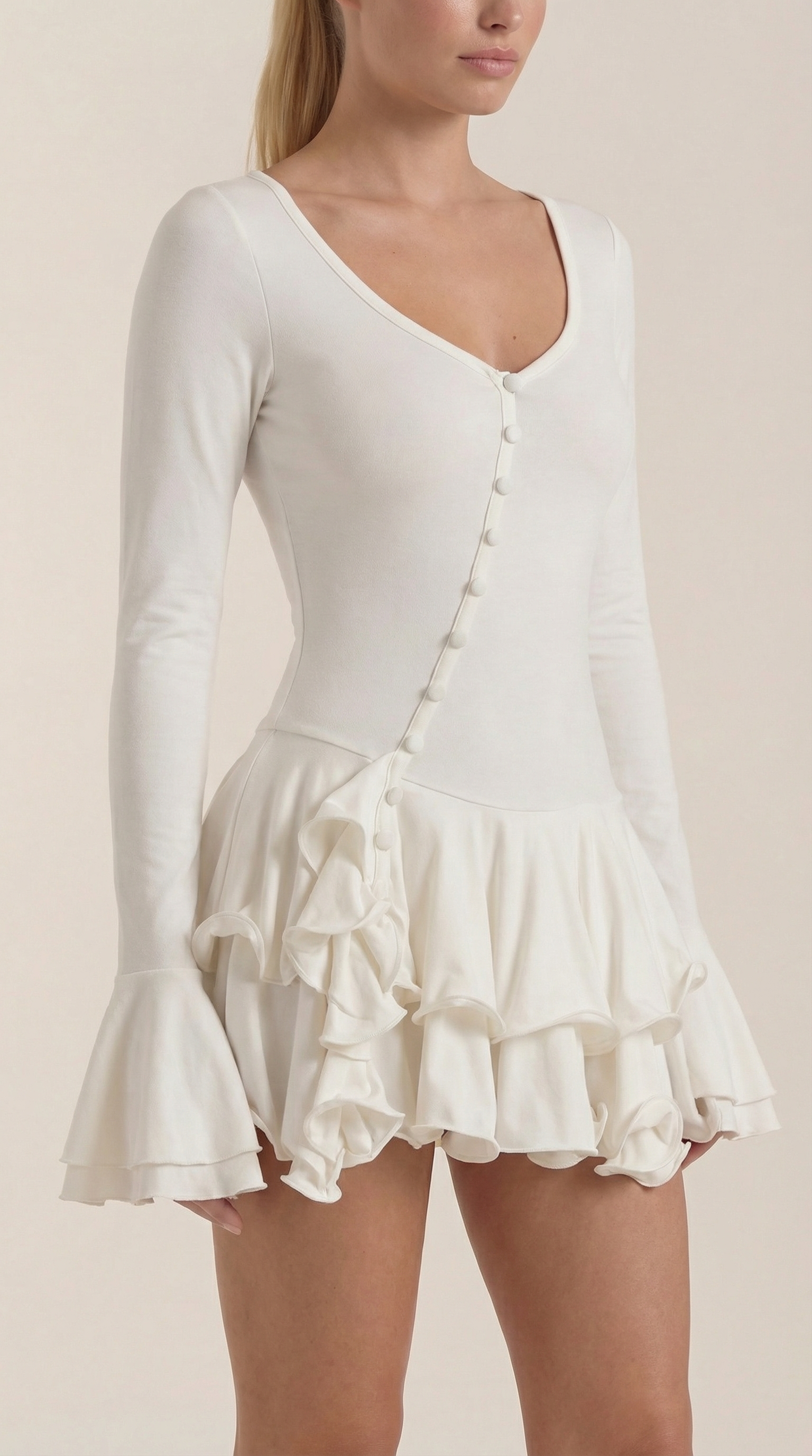 Vestido Corto Estelle con Volantes