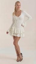 Vestido Corto Estelle con Volantes