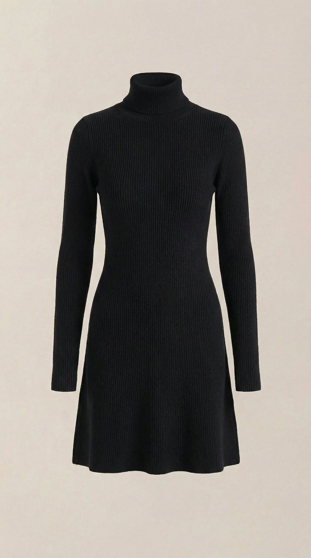 Mini Vestido de Punto con Cuello Alto Geneva