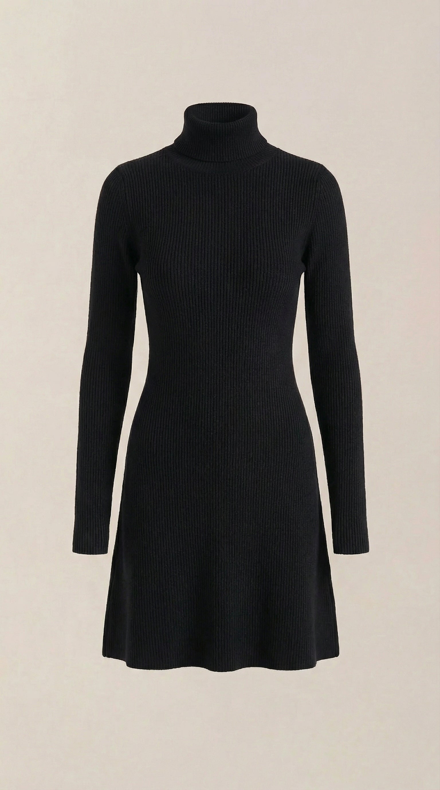 Mini Vestido de Punto con Cuello Alto Geneva