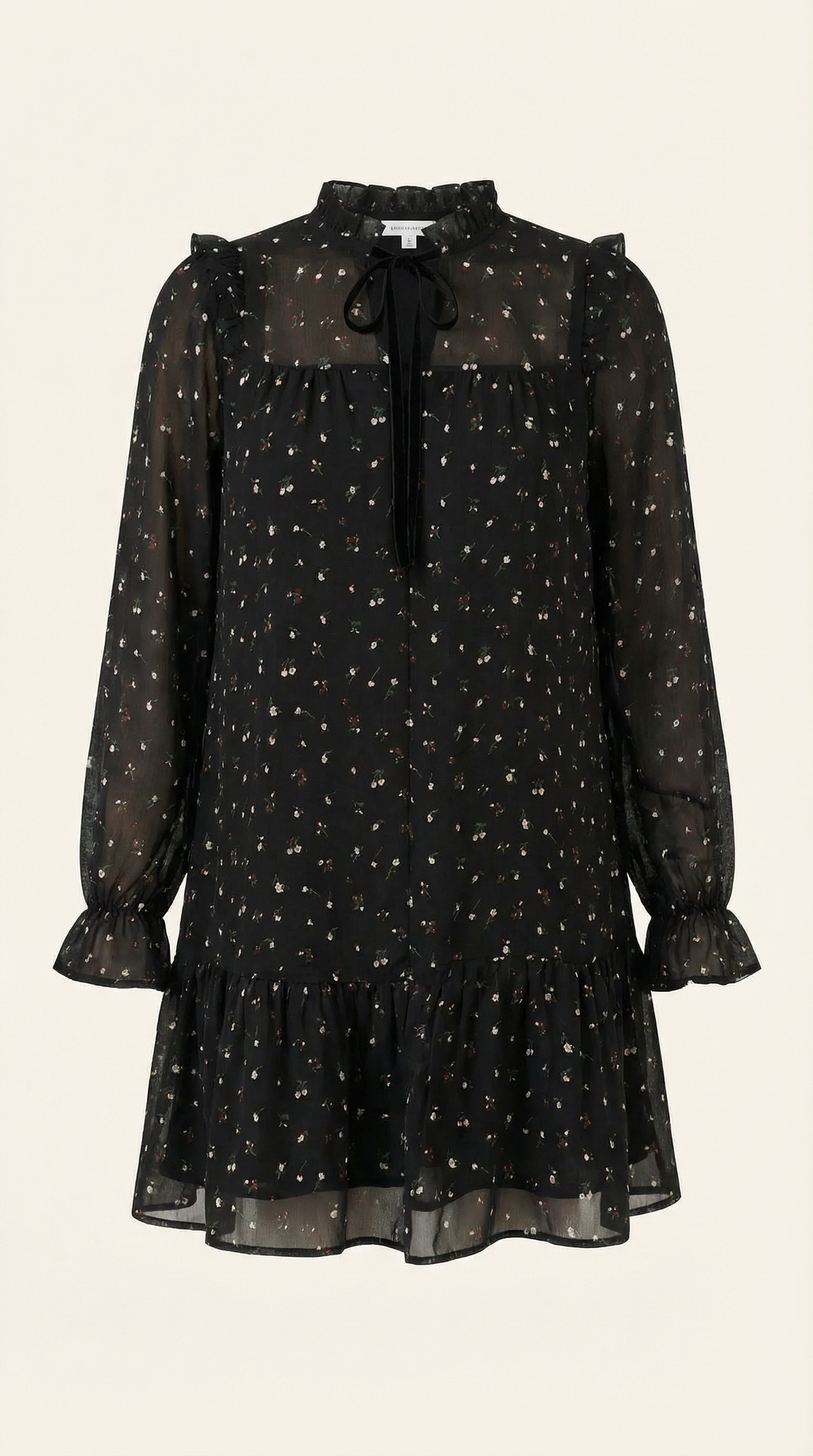 Vestido corto 'Katie' con detalles de volantes