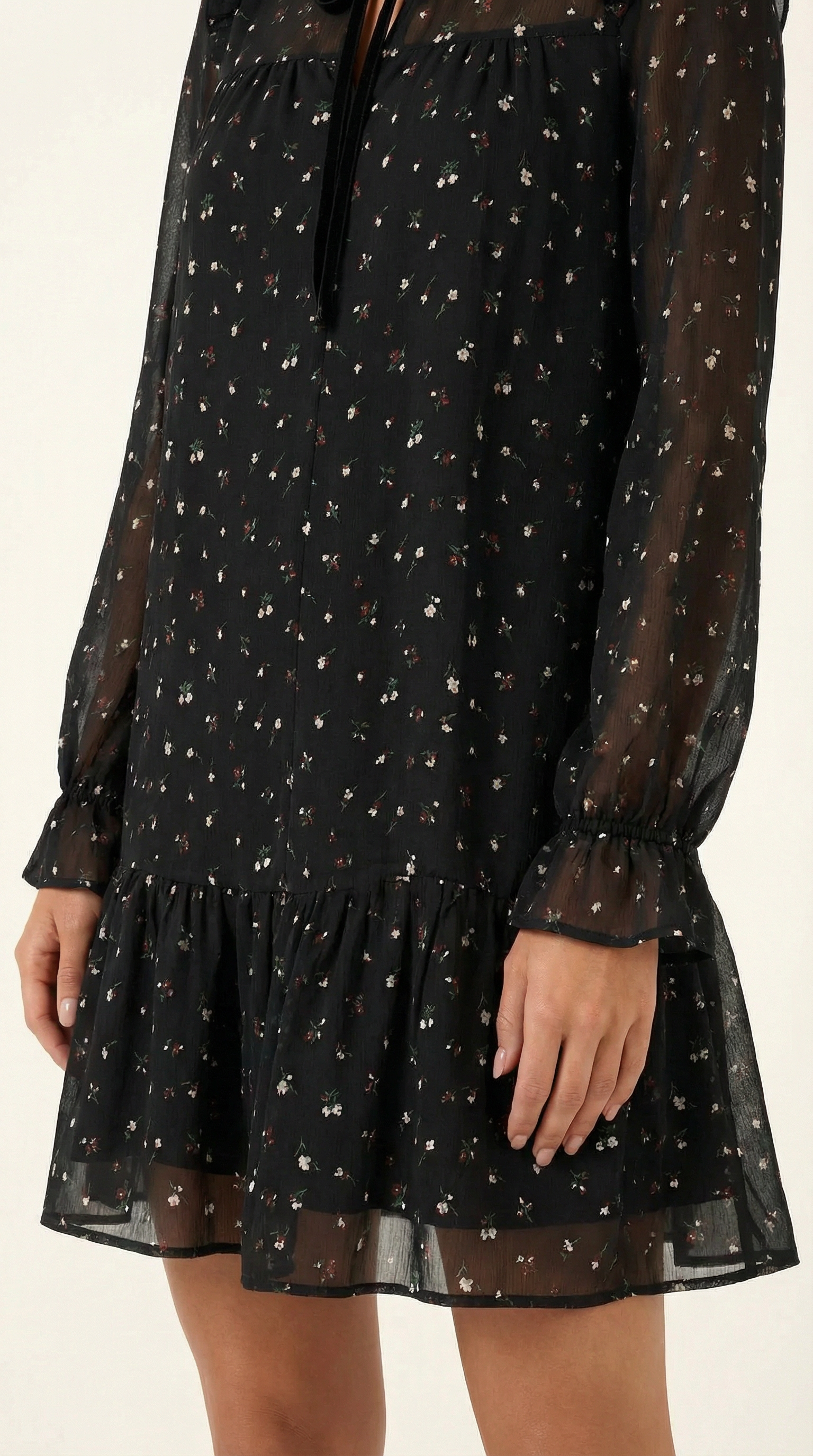 Vestido corto 'Katie' con detalles de volantes