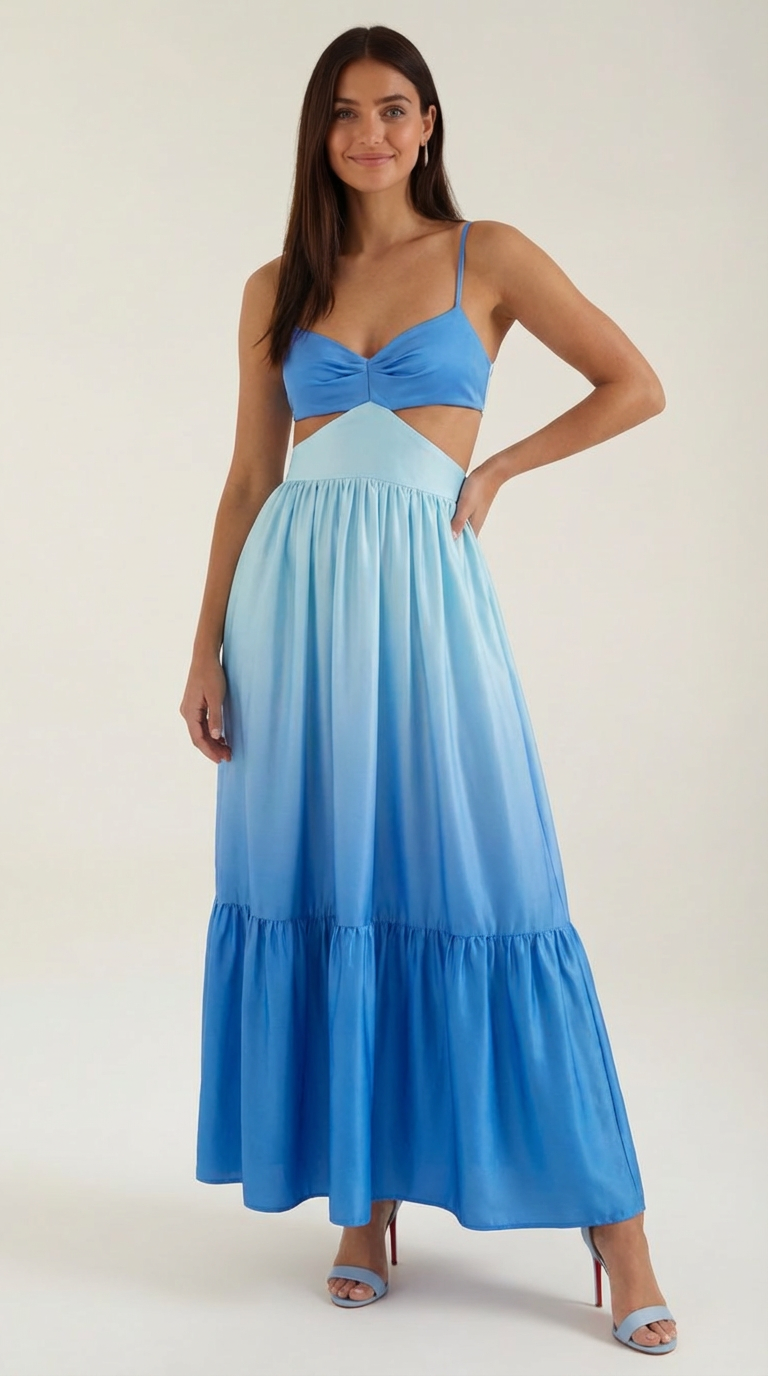 Maxi Vestido Laura con Escote