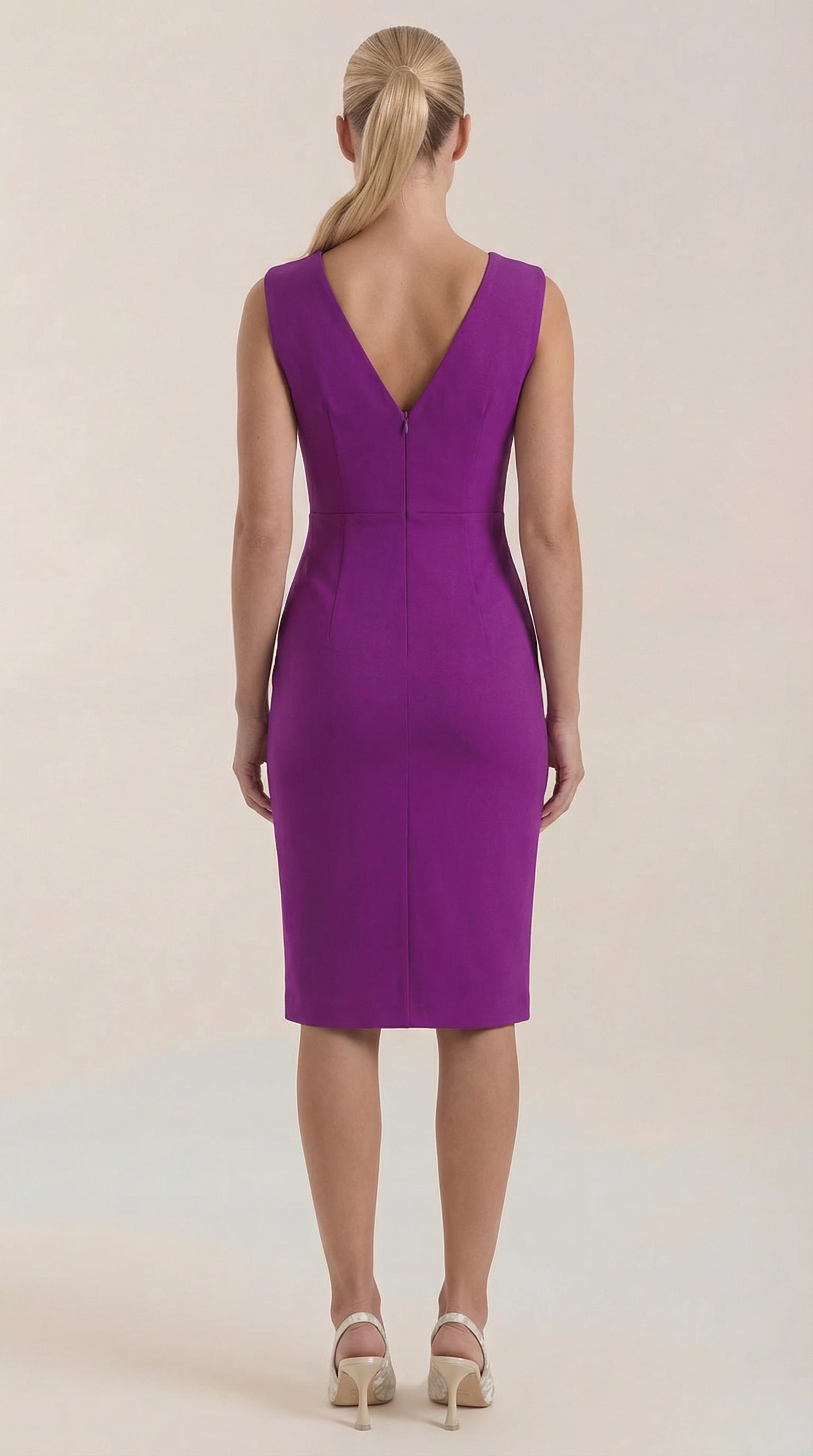 Vestido Midi Lydia con escote en forma de V