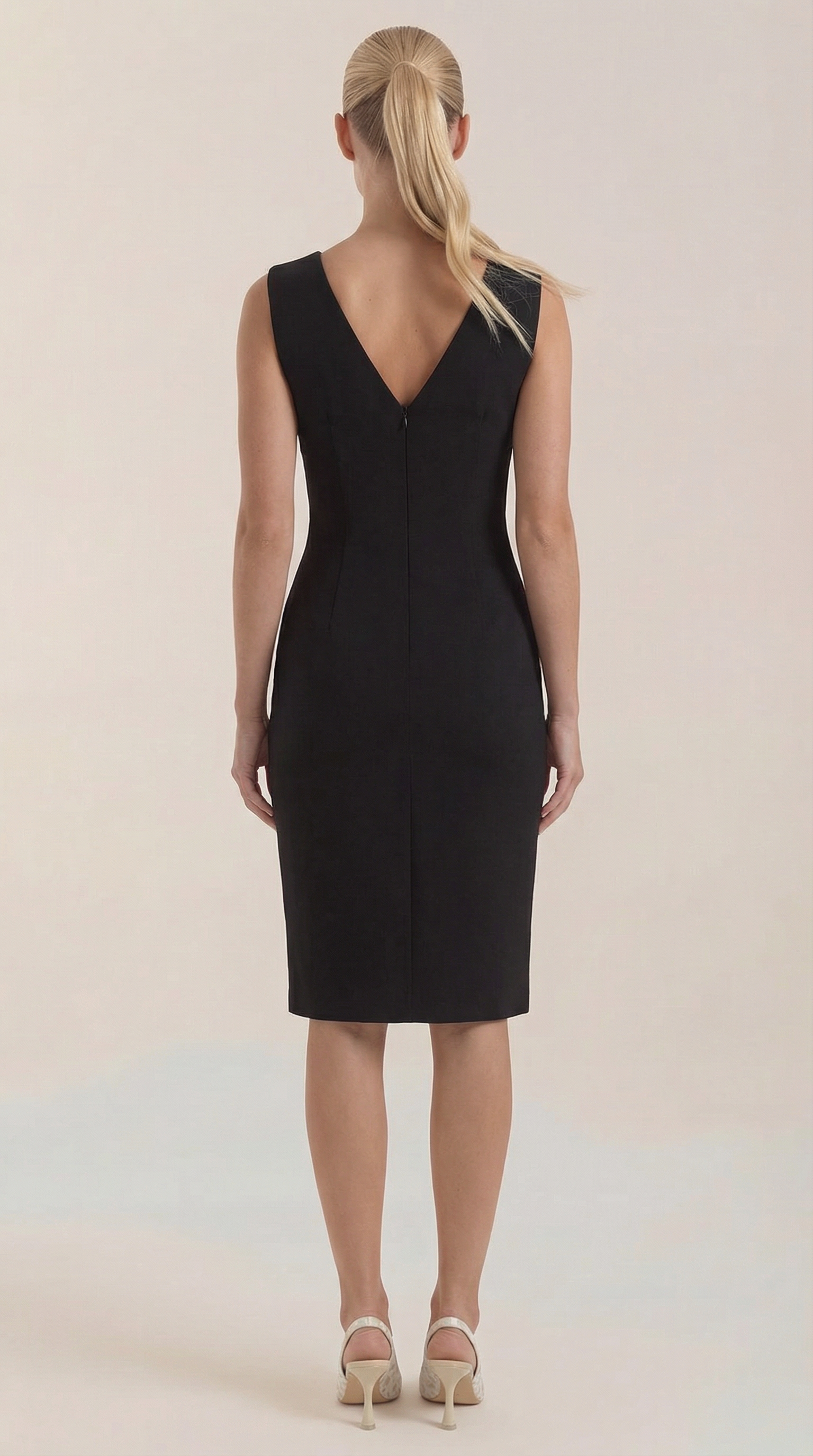 Vestido Midi Lydia con escote en forma de V