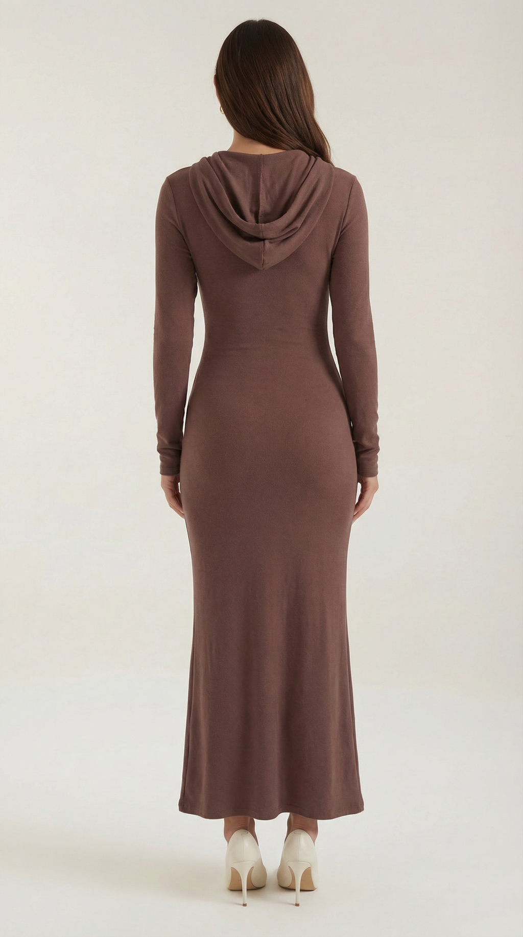 Vestido Maxi Bodycon Marilyn con Capucha Elegante