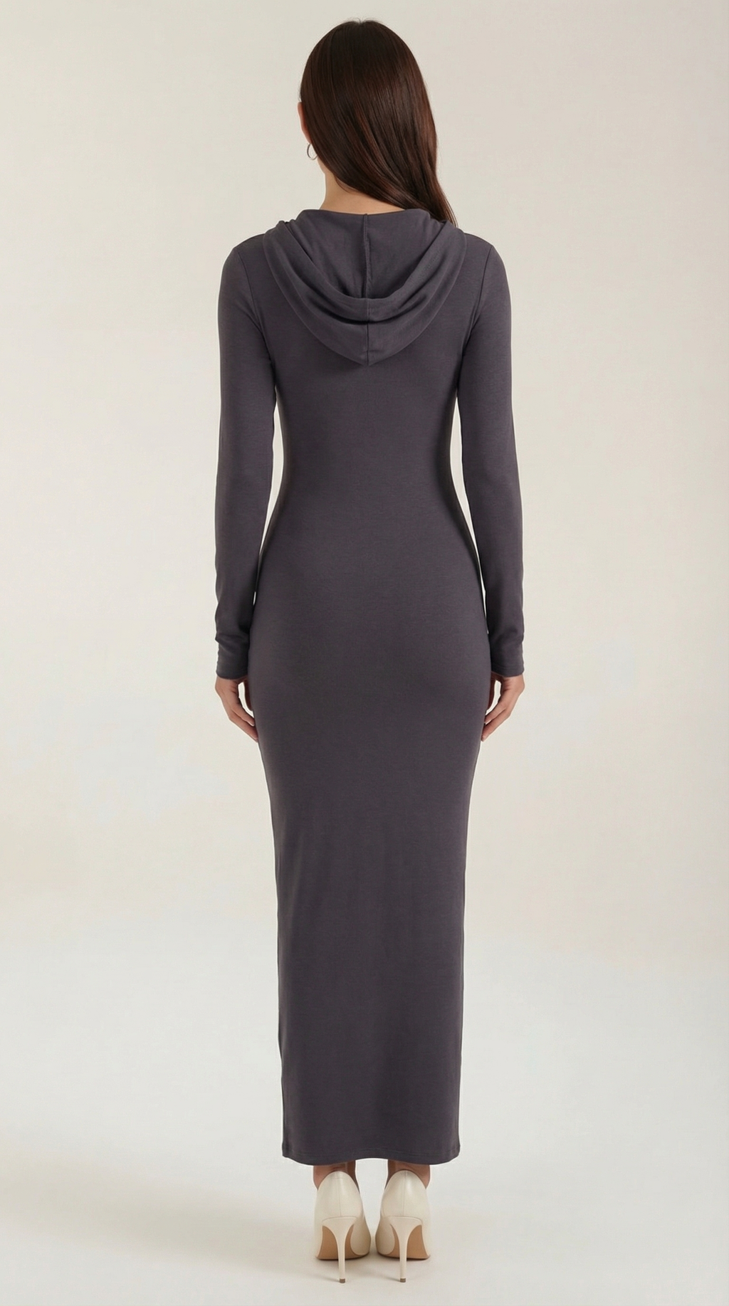 Vestido Maxi Bodycon Marilyn con Capucha Elegante