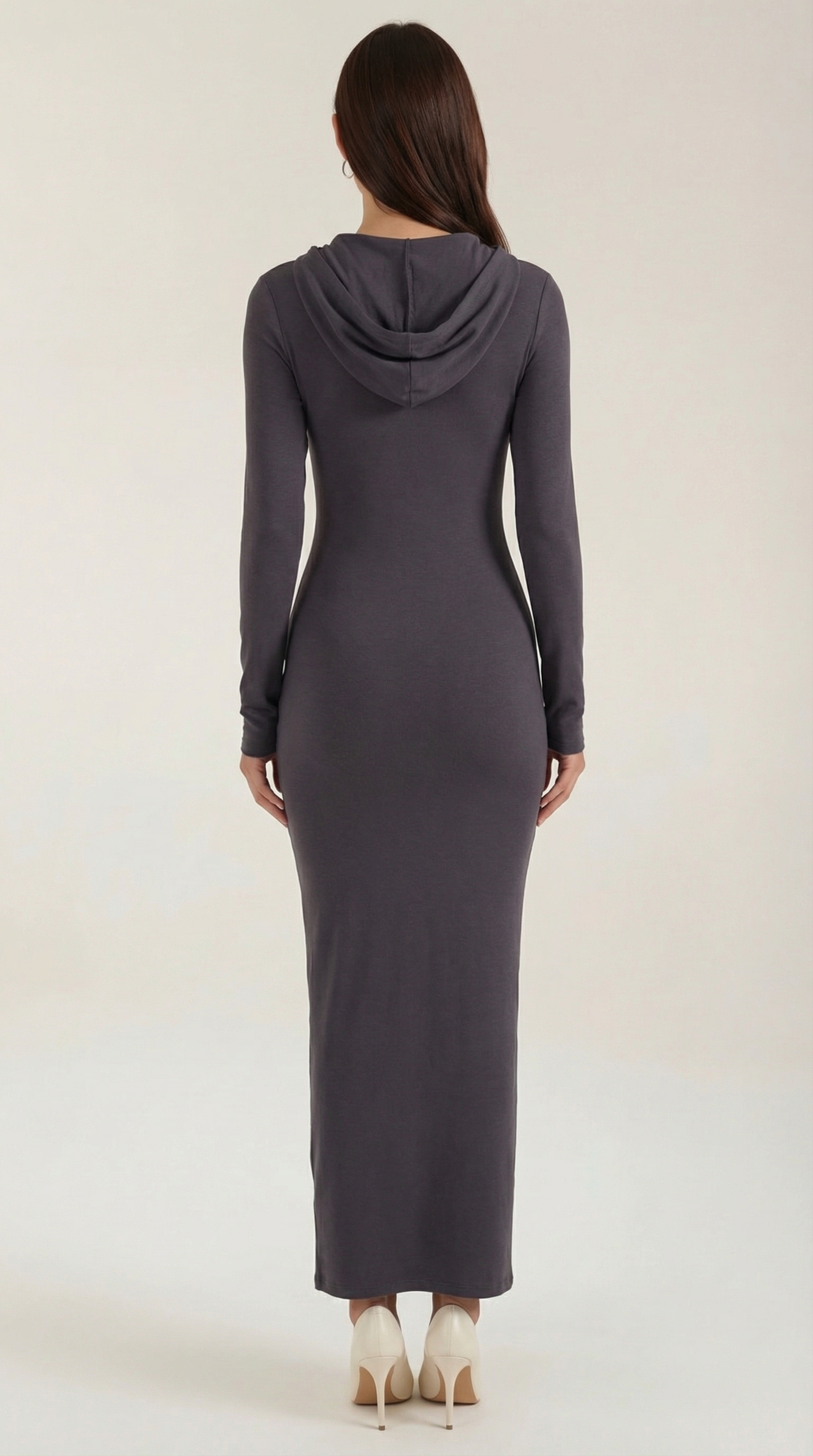 Vestido Maxi Bodycon Marilyn con Capucha Elegante