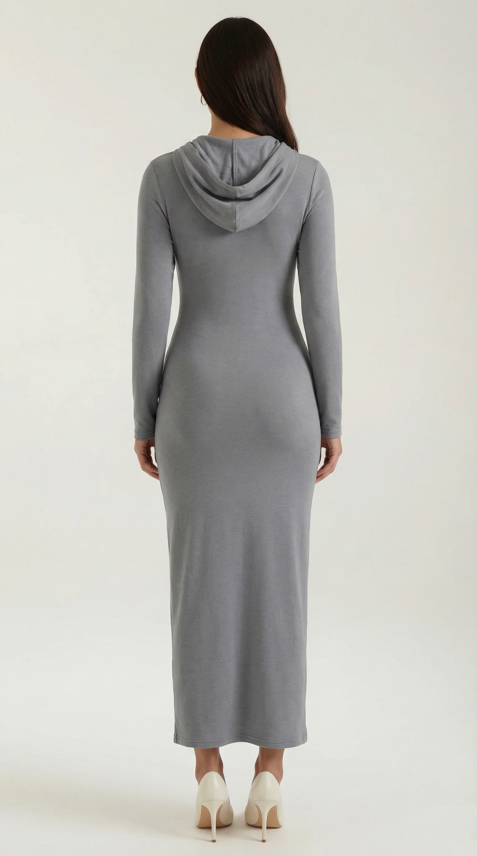 Vestido Maxi Bodycon Marilyn con Capucha Elegante
