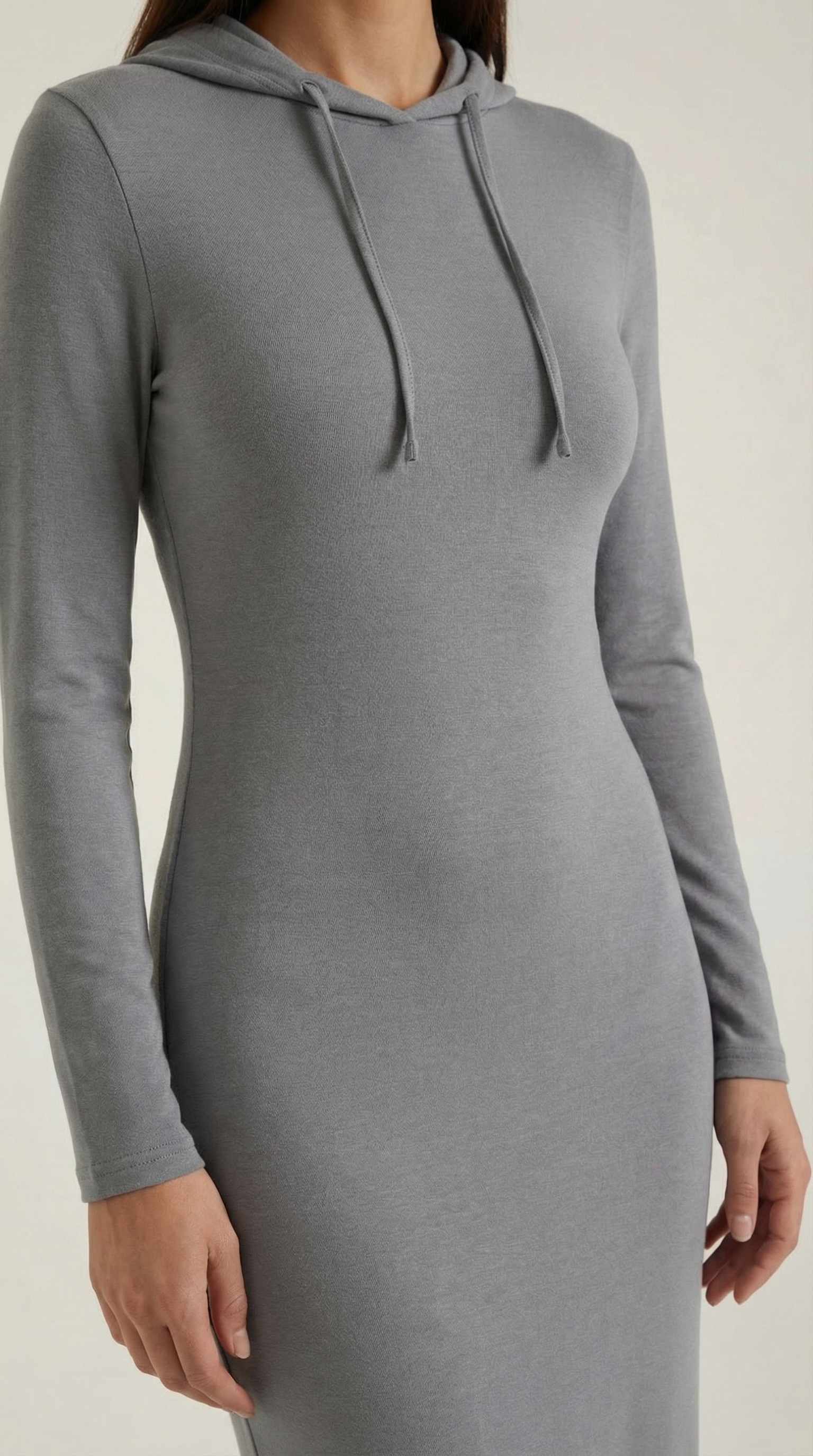Vestido Maxi Bodycon Marilyn con Capucha Elegante