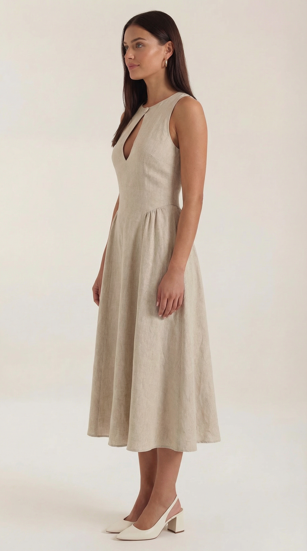 Vestido Midi Nancy con Detalle Cut-out