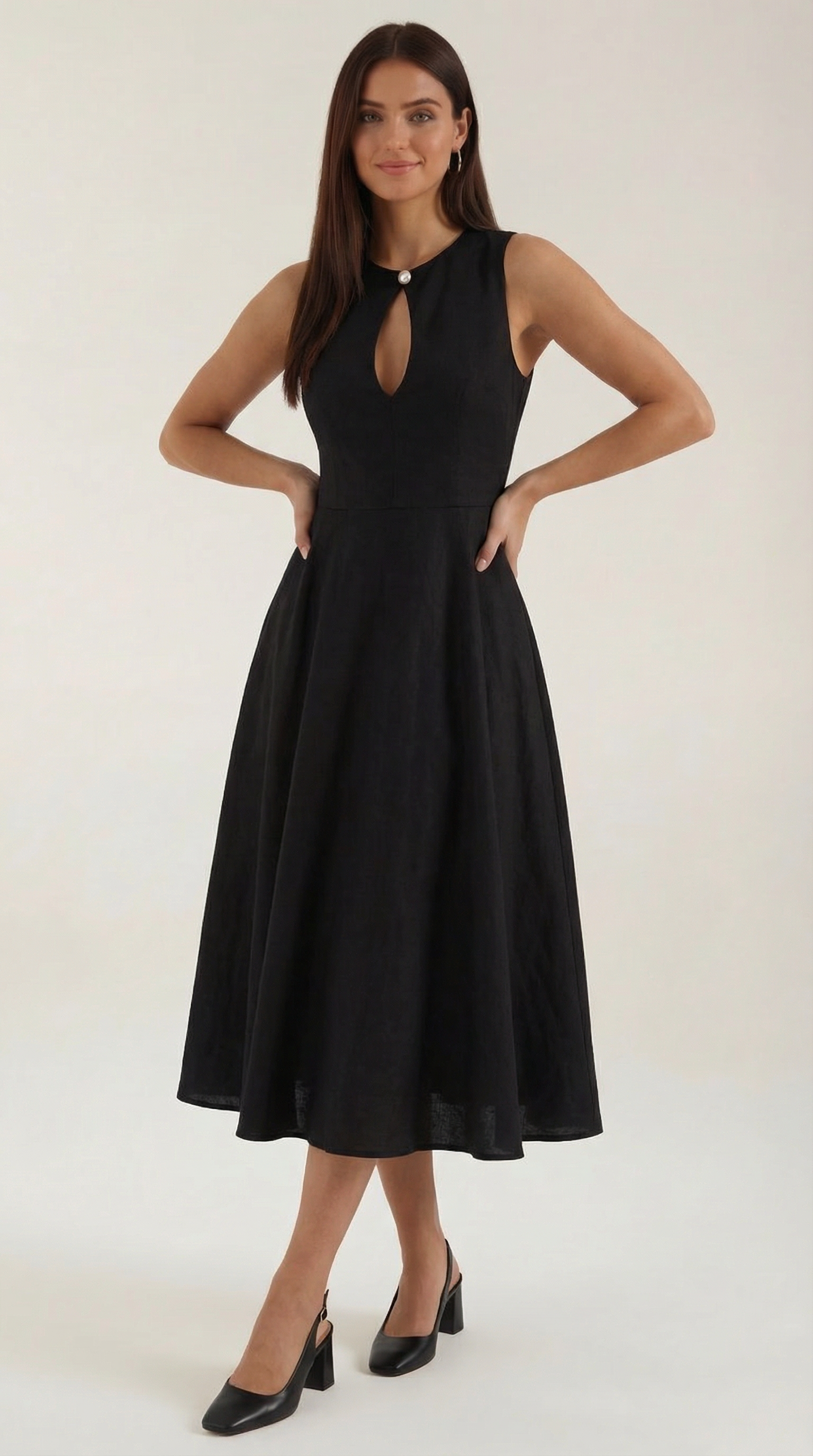 Vestido Midi Nancy con Detalle Cut-out