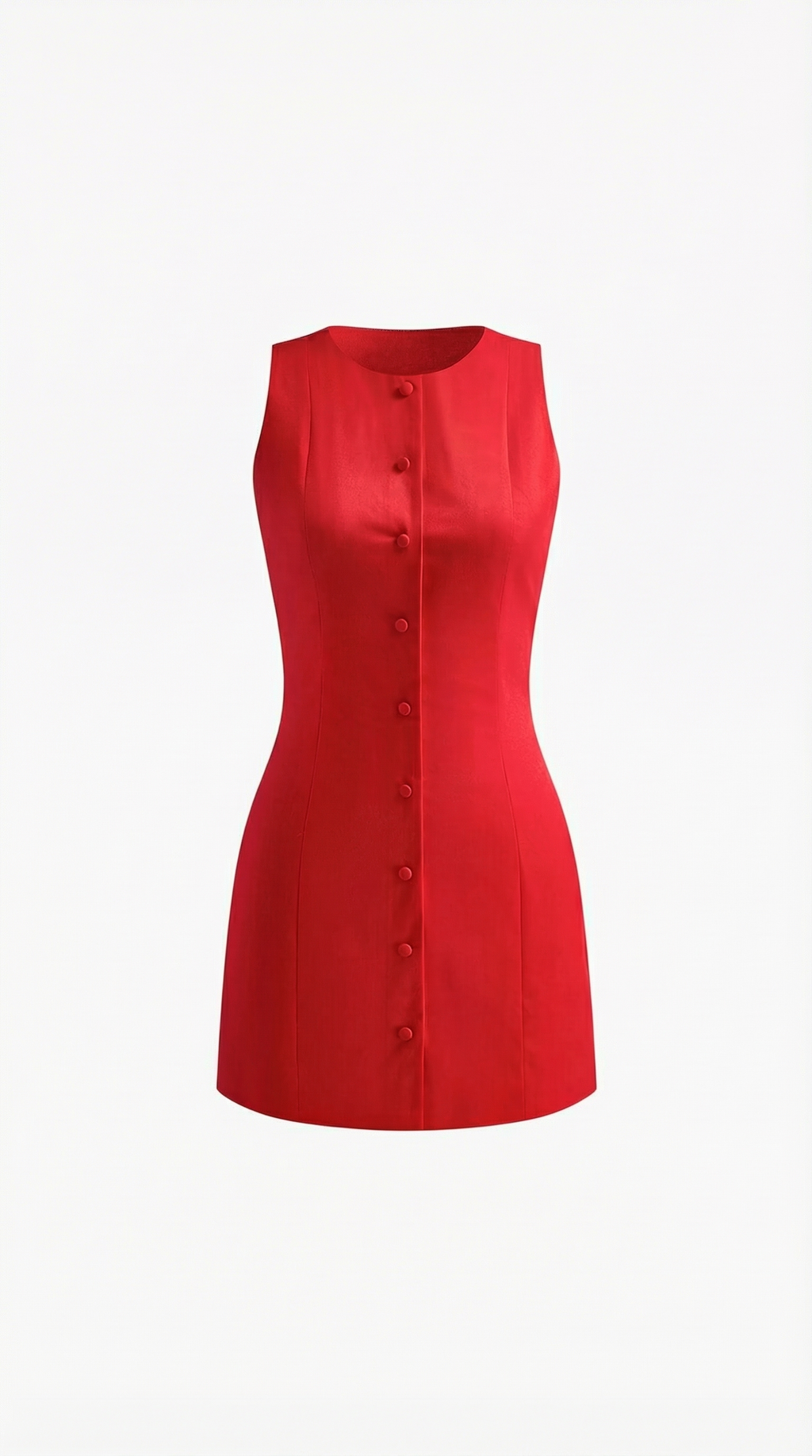 Vestido Corto Sin Mangas Patricia con Botones