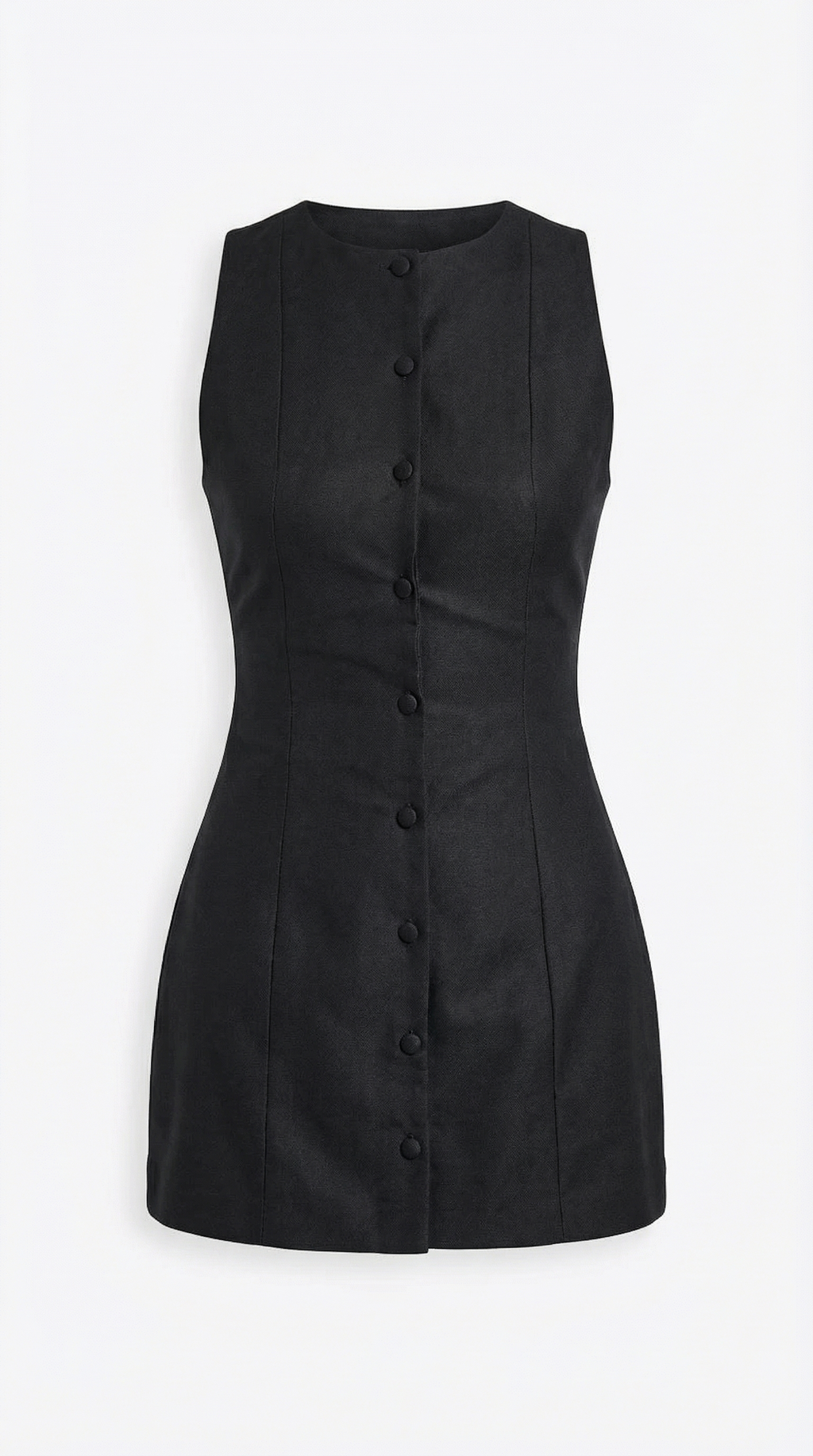 Vestido Corto Sin Mangas Patricia con Botones