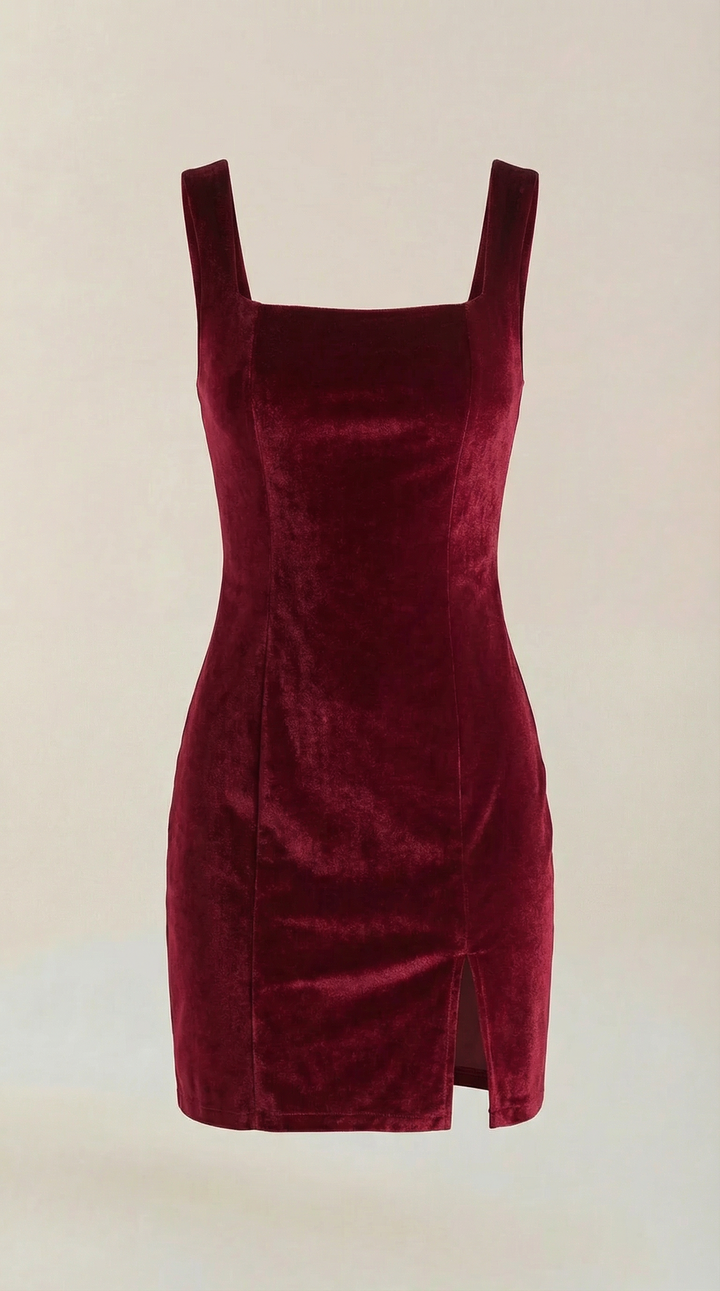 Vestido Corto de Terciopelo Rachelle con Escote Cuadrado