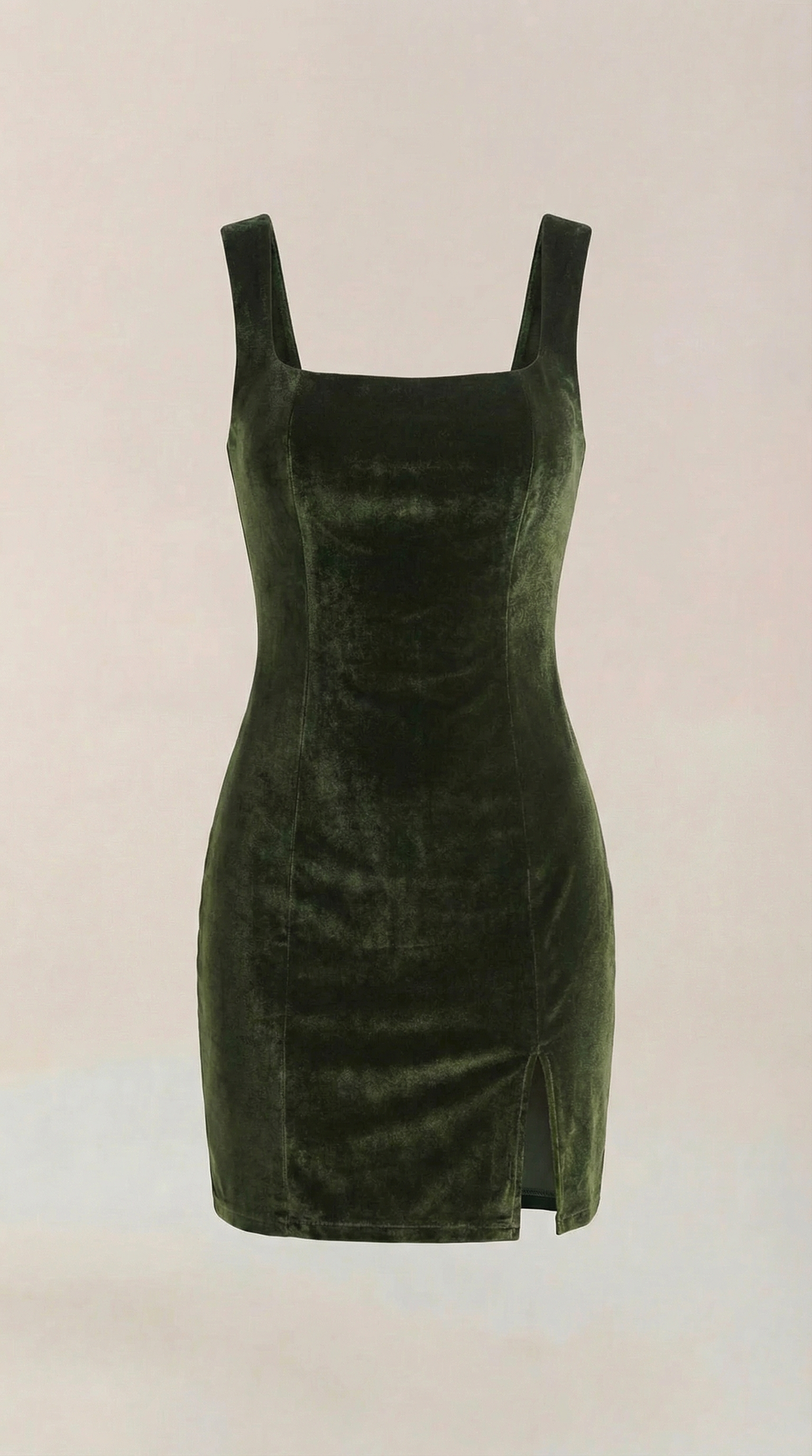 Vestido Corto de Terciopelo Rachelle con Escote Cuadrado