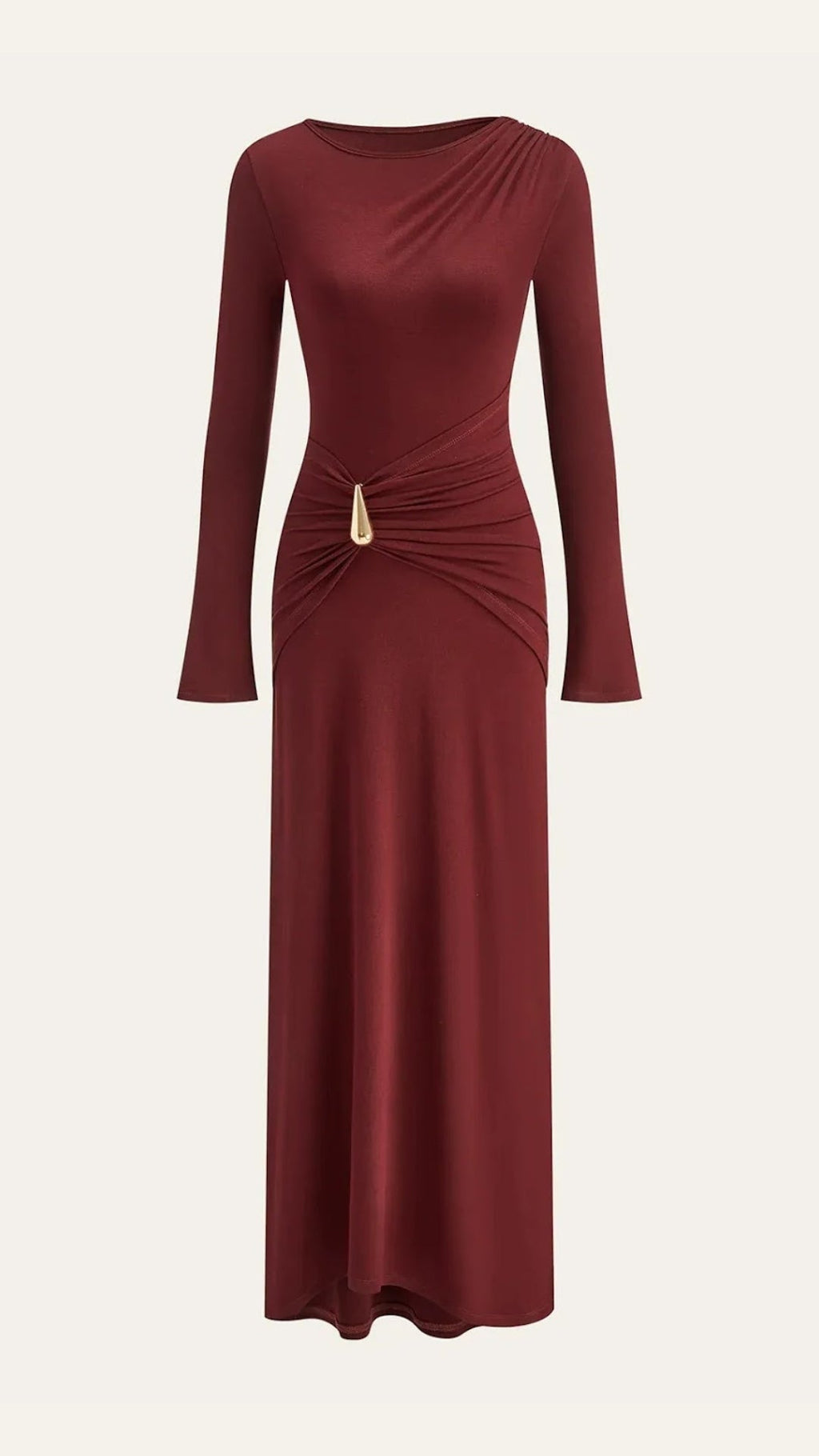 Renee Vestido Maxi de Manga Larga