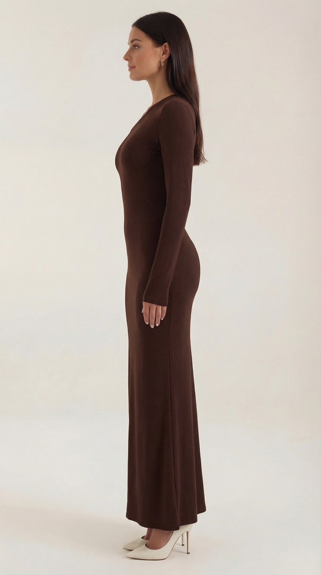Roberta Langarm Bodycon Maxikleid